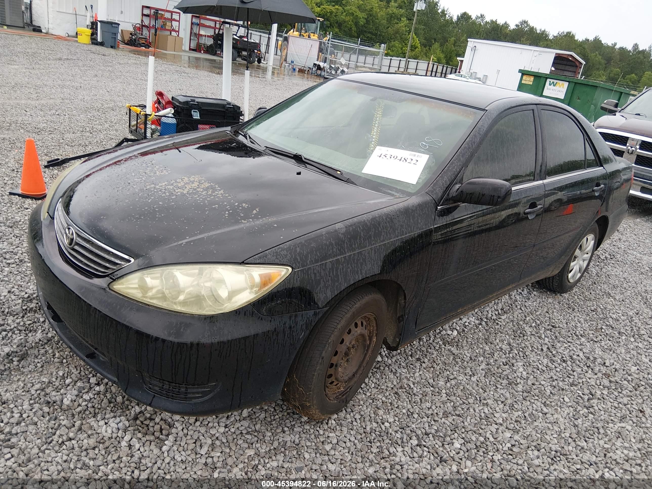 2006 Toyota Camry Le Black vin: 4T1BE32K36U710498