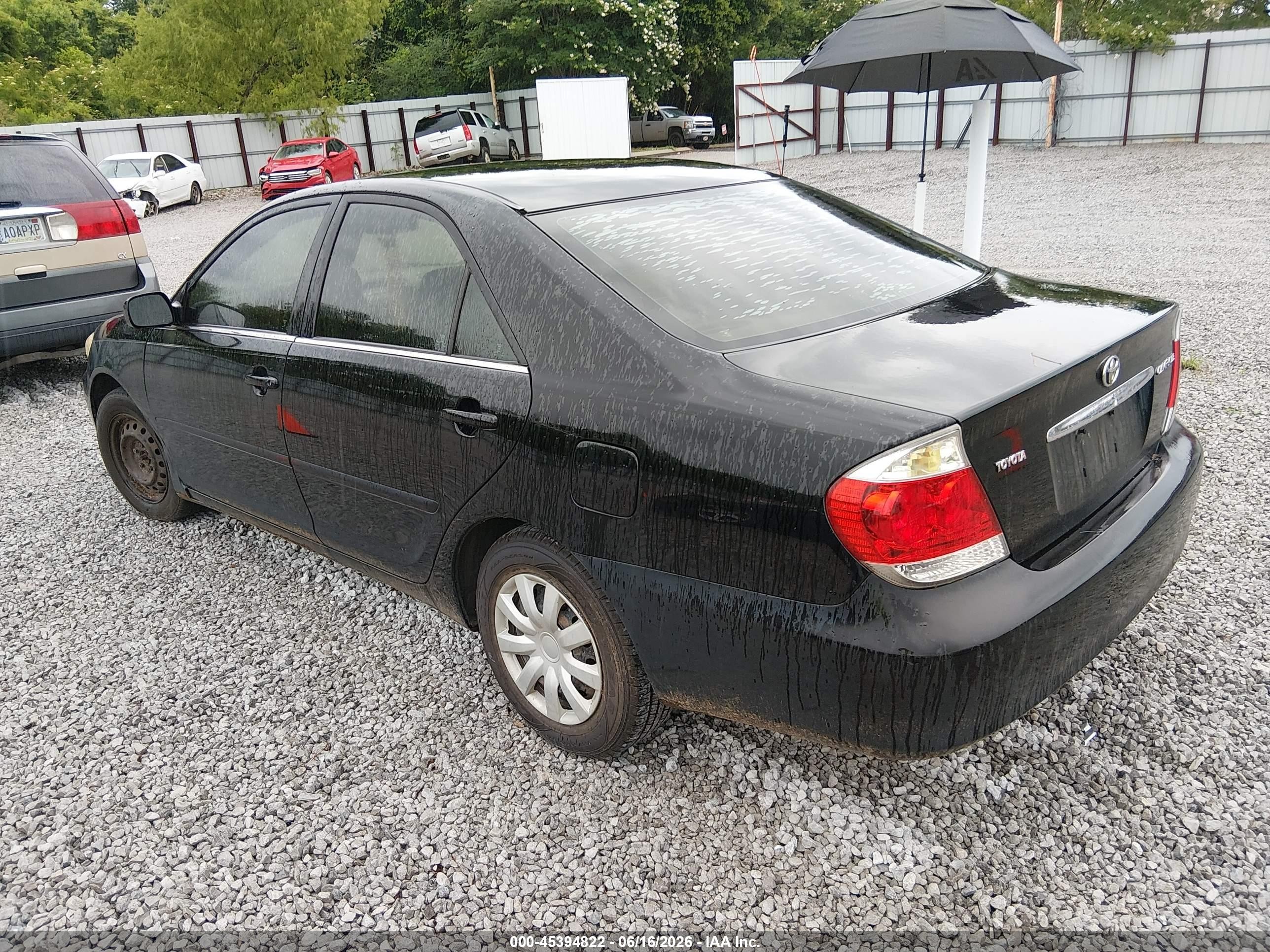 2006 Toyota Camry Le Black vin: 4T1BE32K36U710498