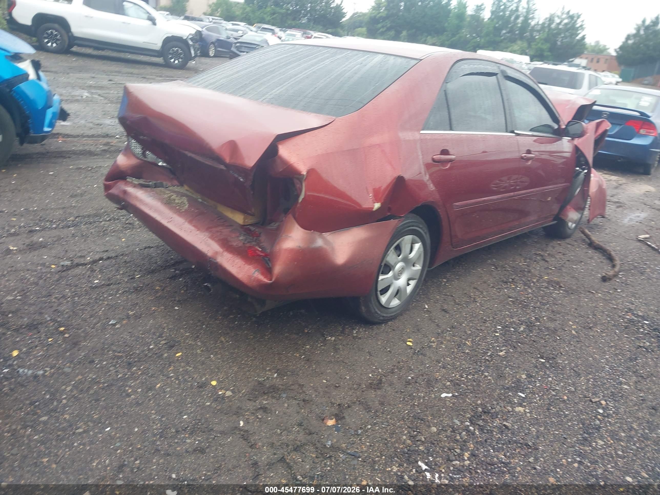 2002 Toyota Camry Le Red vin: 4T1BE32K42U089136