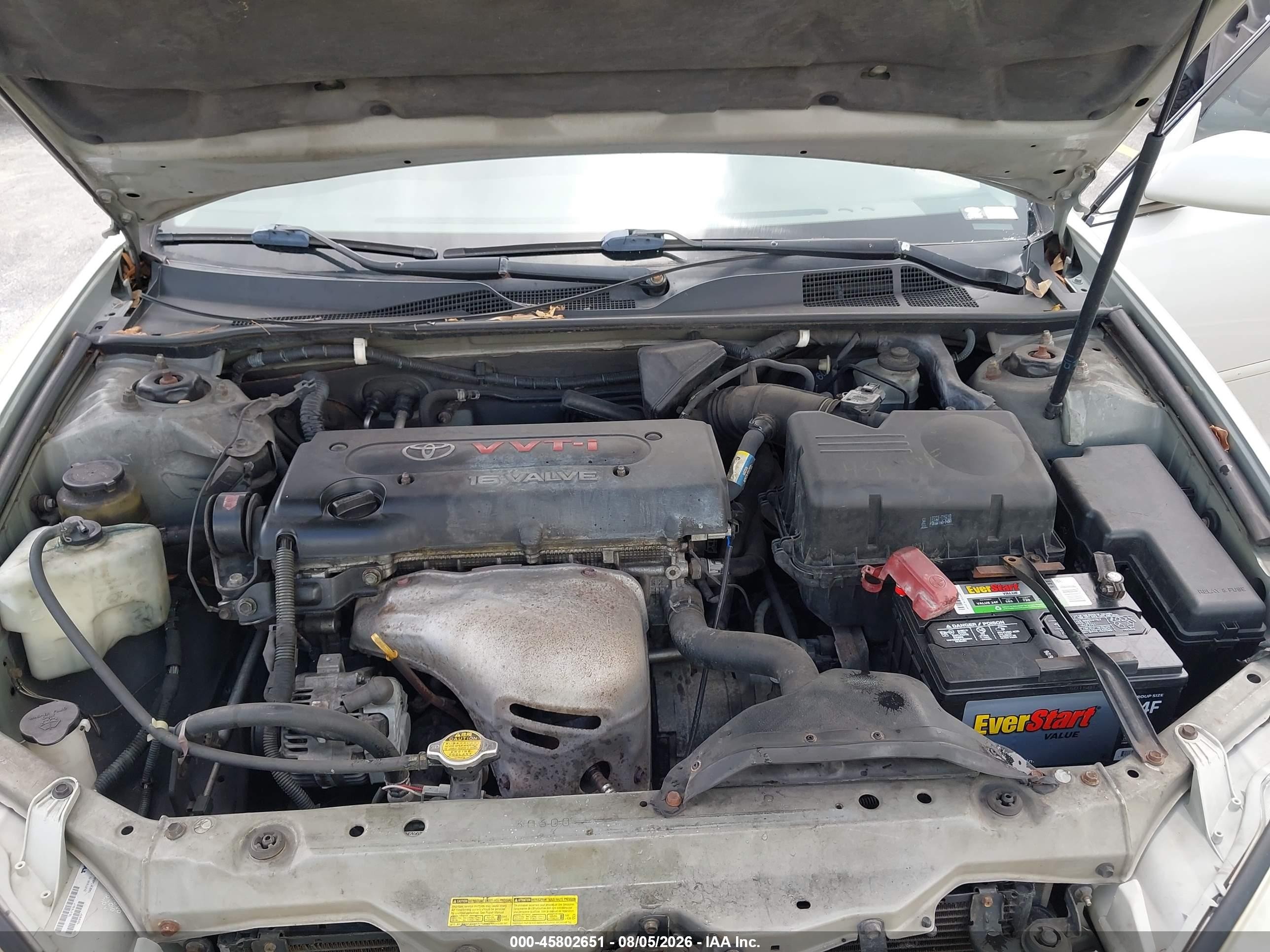 2002 Toyota Camry Le Silver vin: 4T1BE32K42U114083