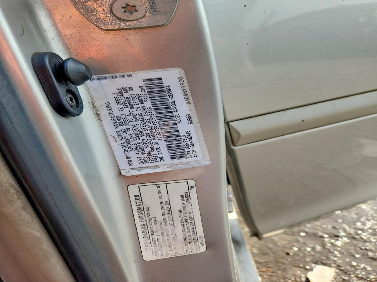 2002 Toyota Camry Le Серебряный vin: 4T1BE32K42U559486