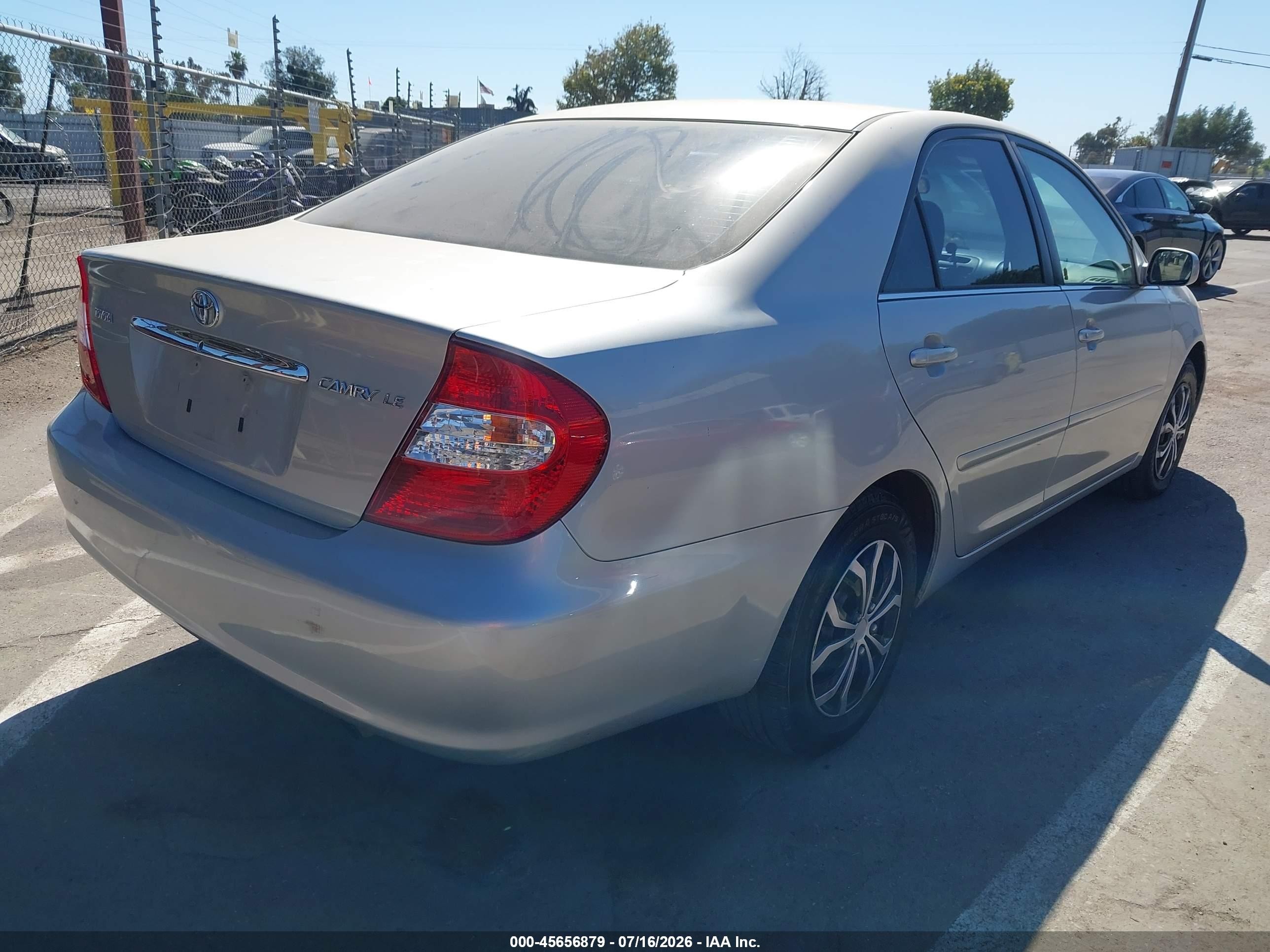 2003 Toyota Camry Le Silver vin: 4T1BE32K43U123772
