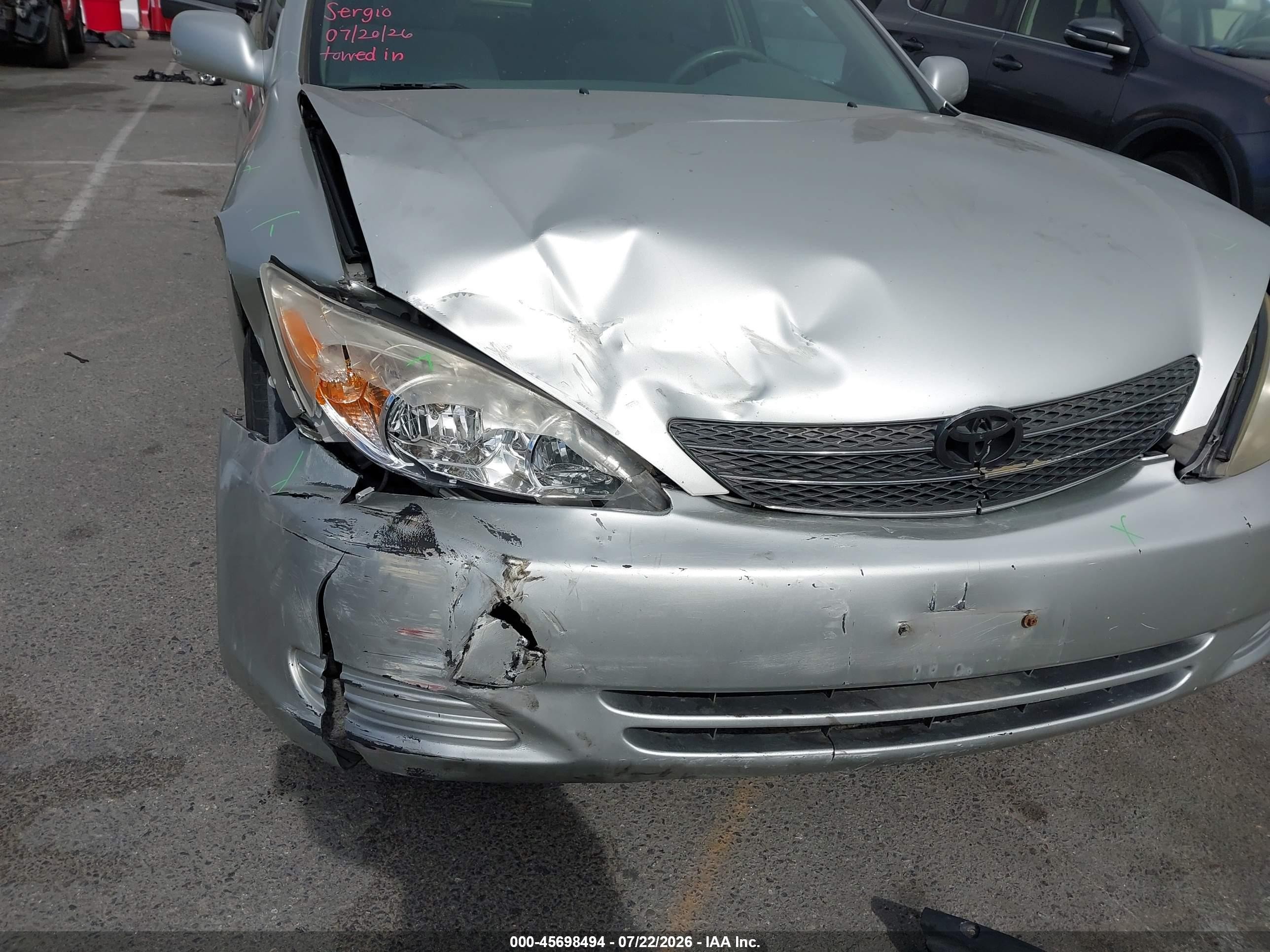 2003 Toyota Camry Le Silver vin: 4T1BE32K43U154262