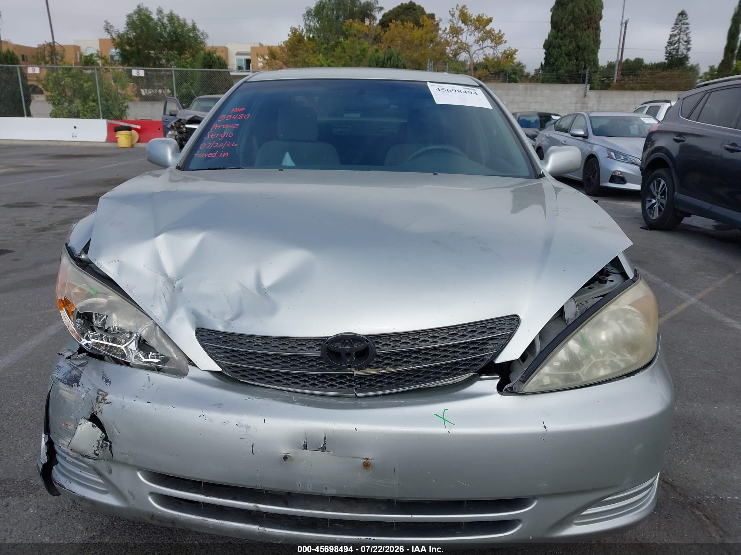 2003 Toyota Camry Le Silver vin: 4T1BE32K43U154262