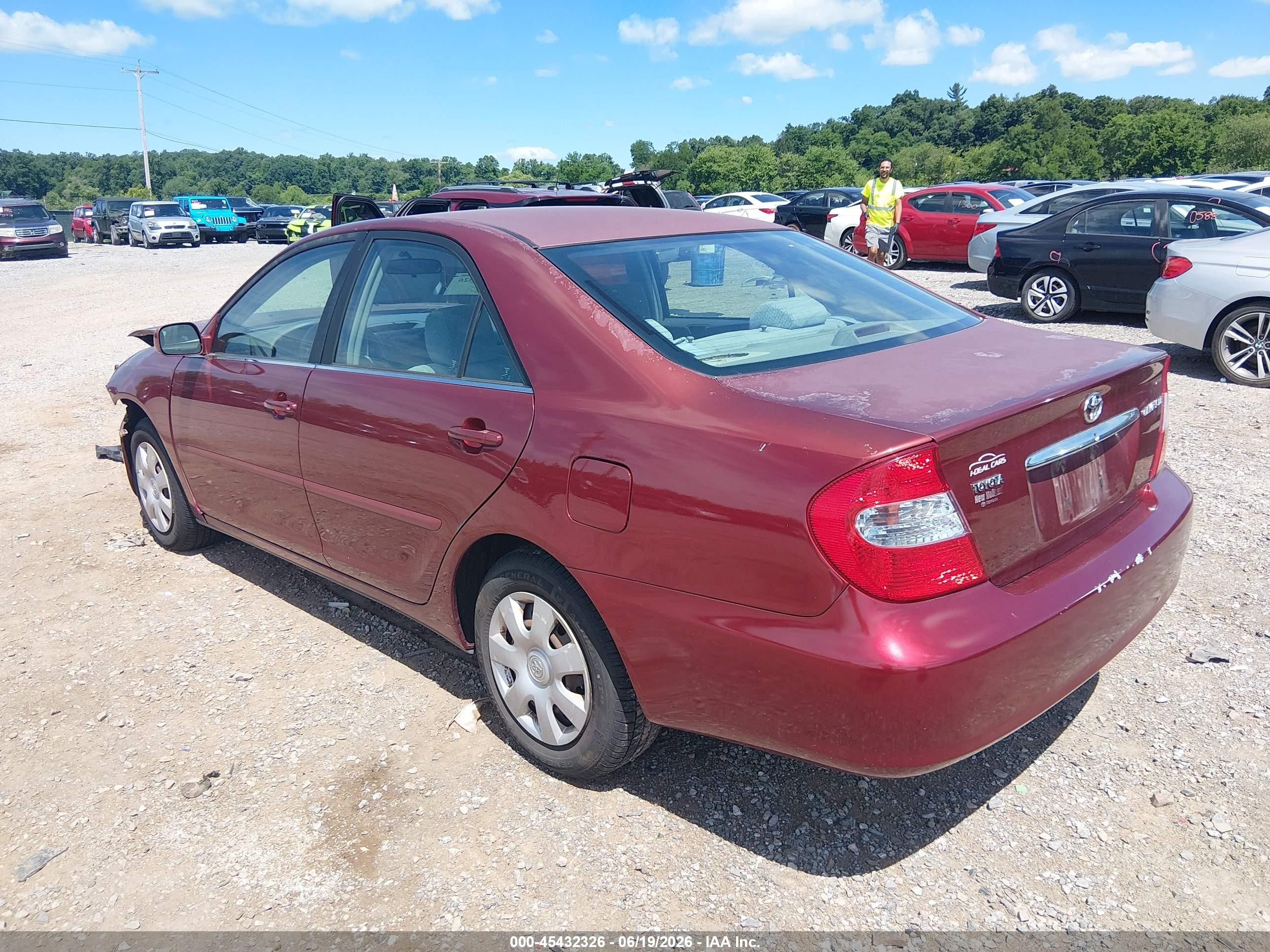 2003 Toyota Camry Le Red vin: 4T1BE32K43U254975
