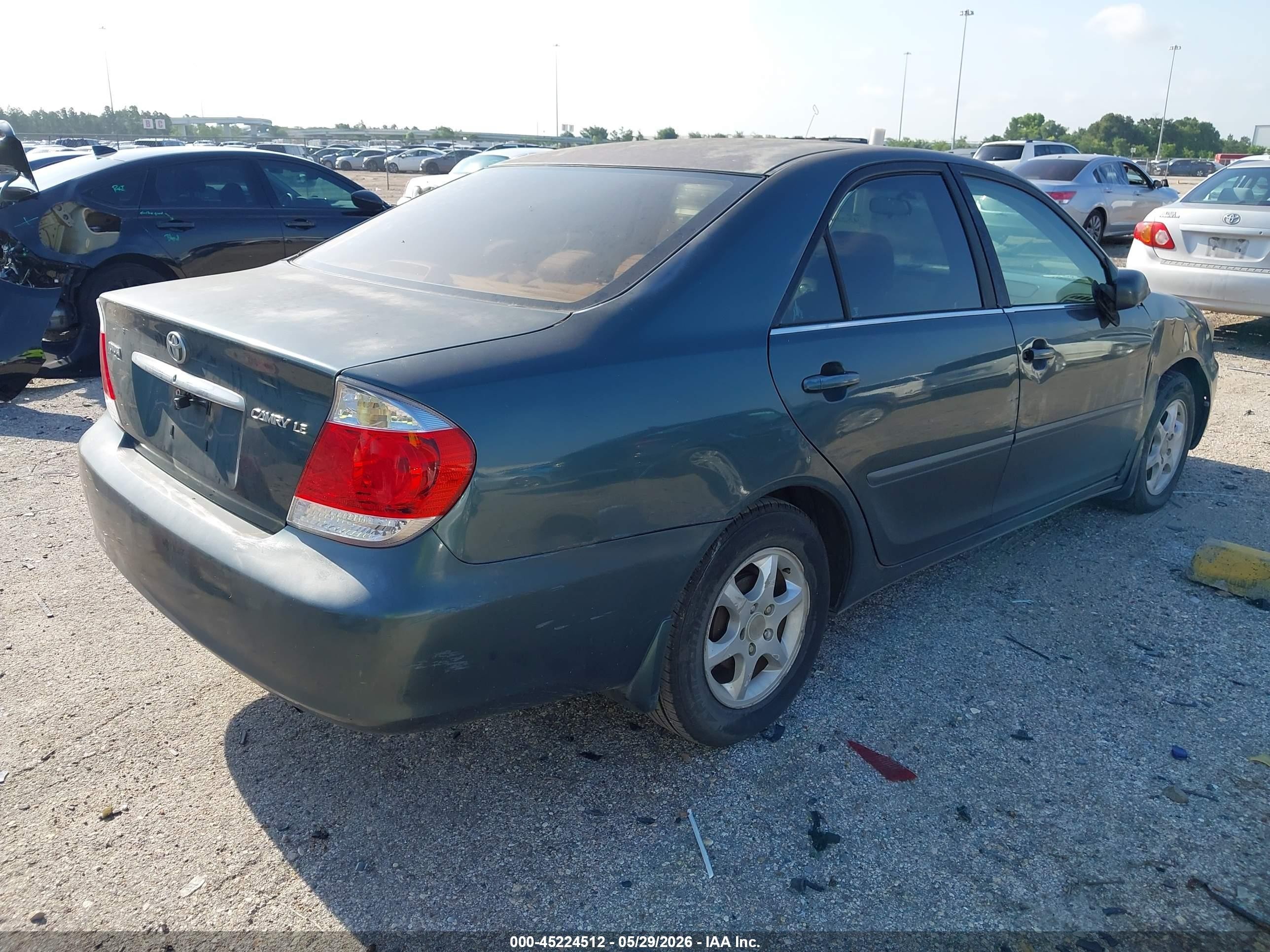 2006 Toyota Camry Le Green vin: 4T1BE32K46U134839