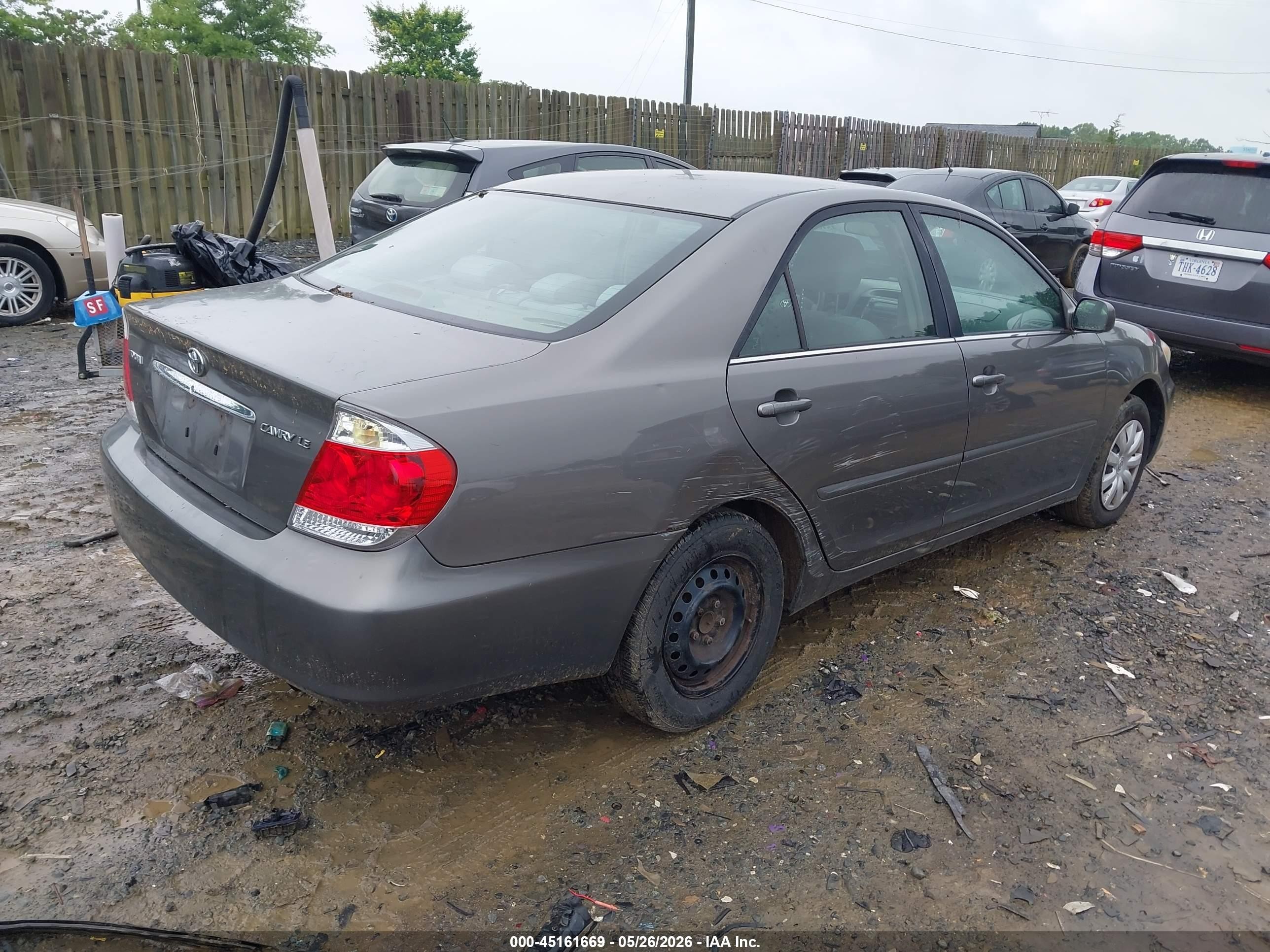 2006 Toyota Camry Le Серый vin: 4T1BE32K46U745017