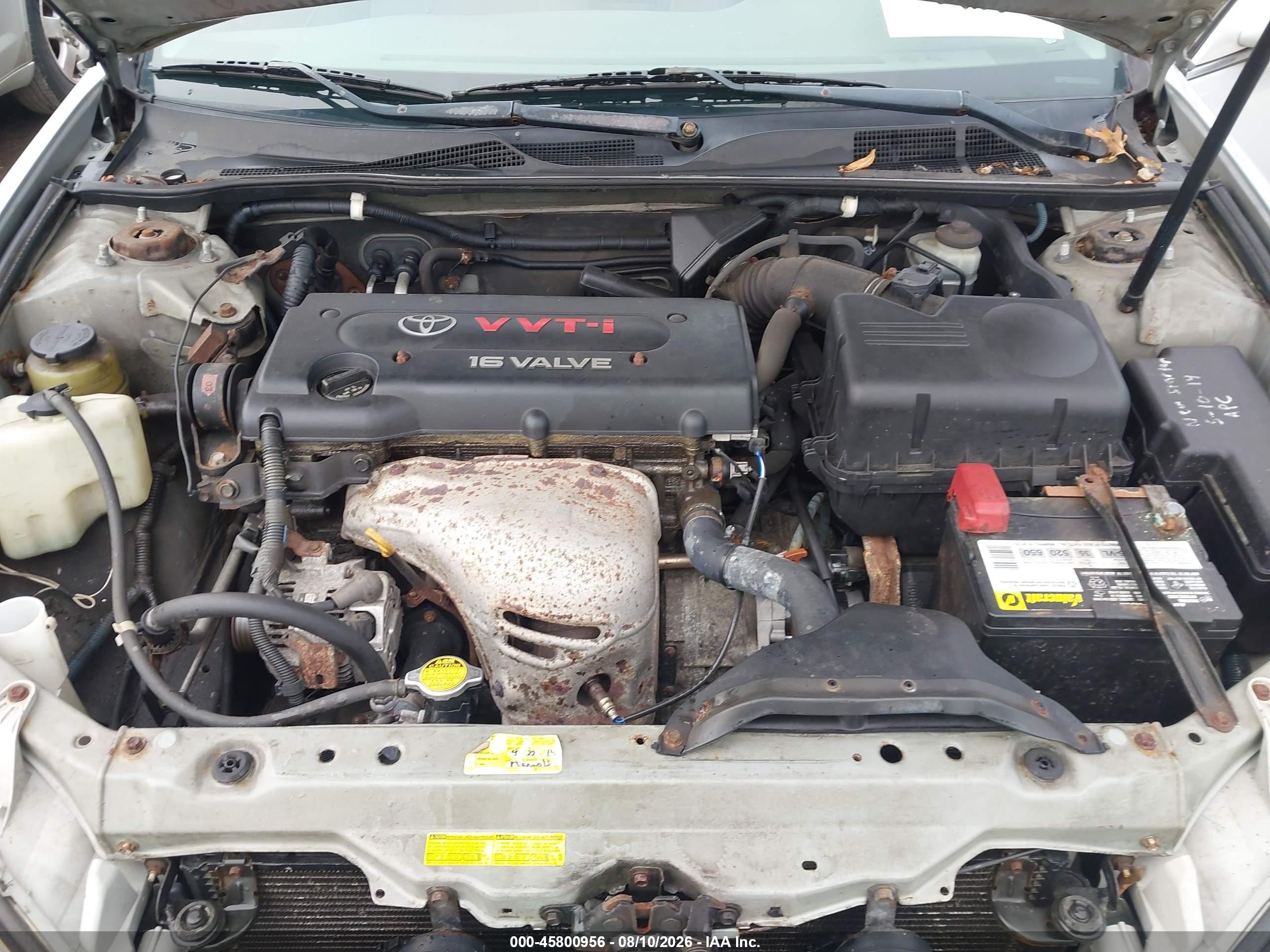 2002 Toyota Camry Le Silver vin: 4T1BE32K52U055514
