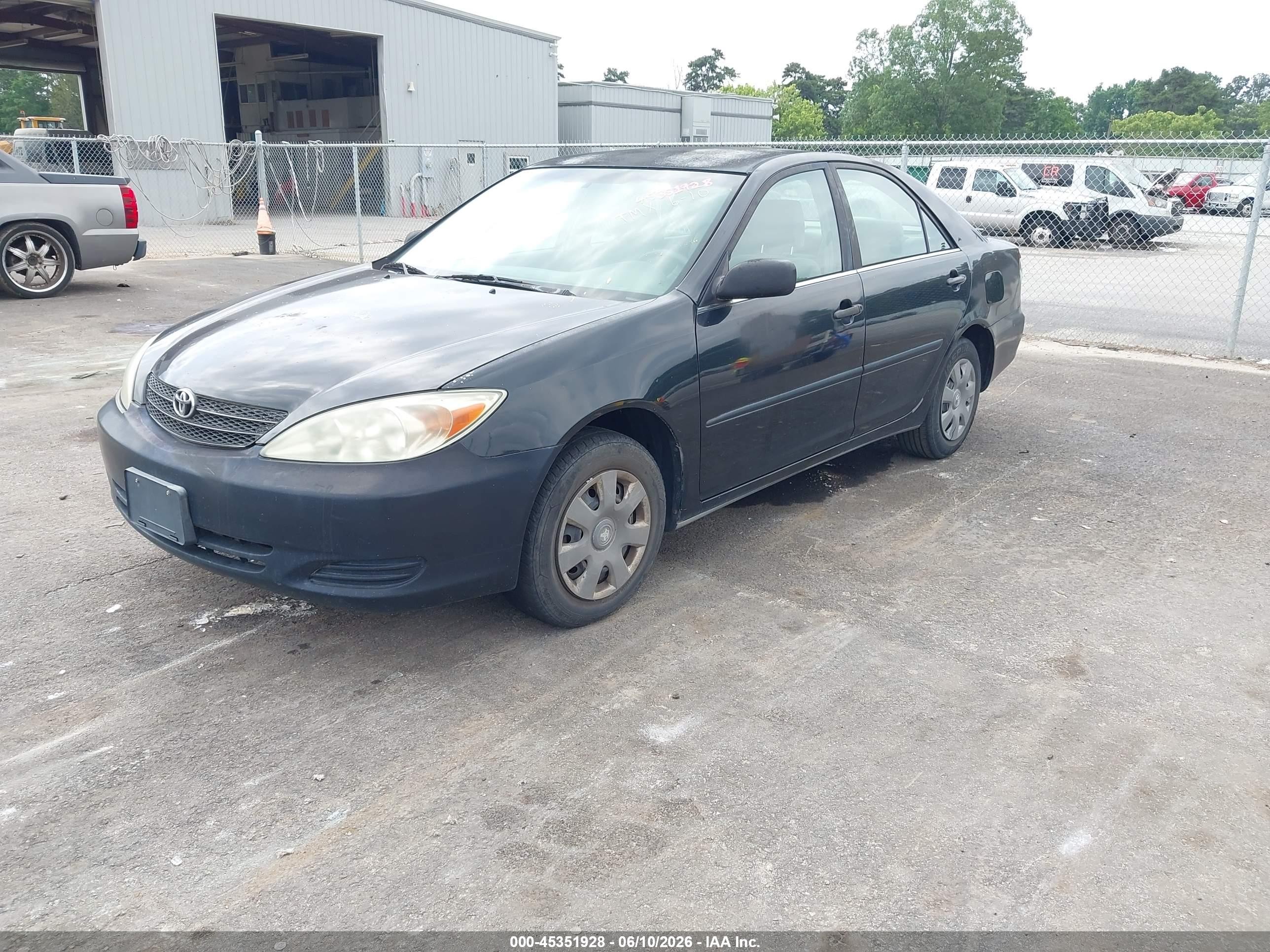 2002 Toyota Camry Le Black vin: 4T1BE32K52U079764