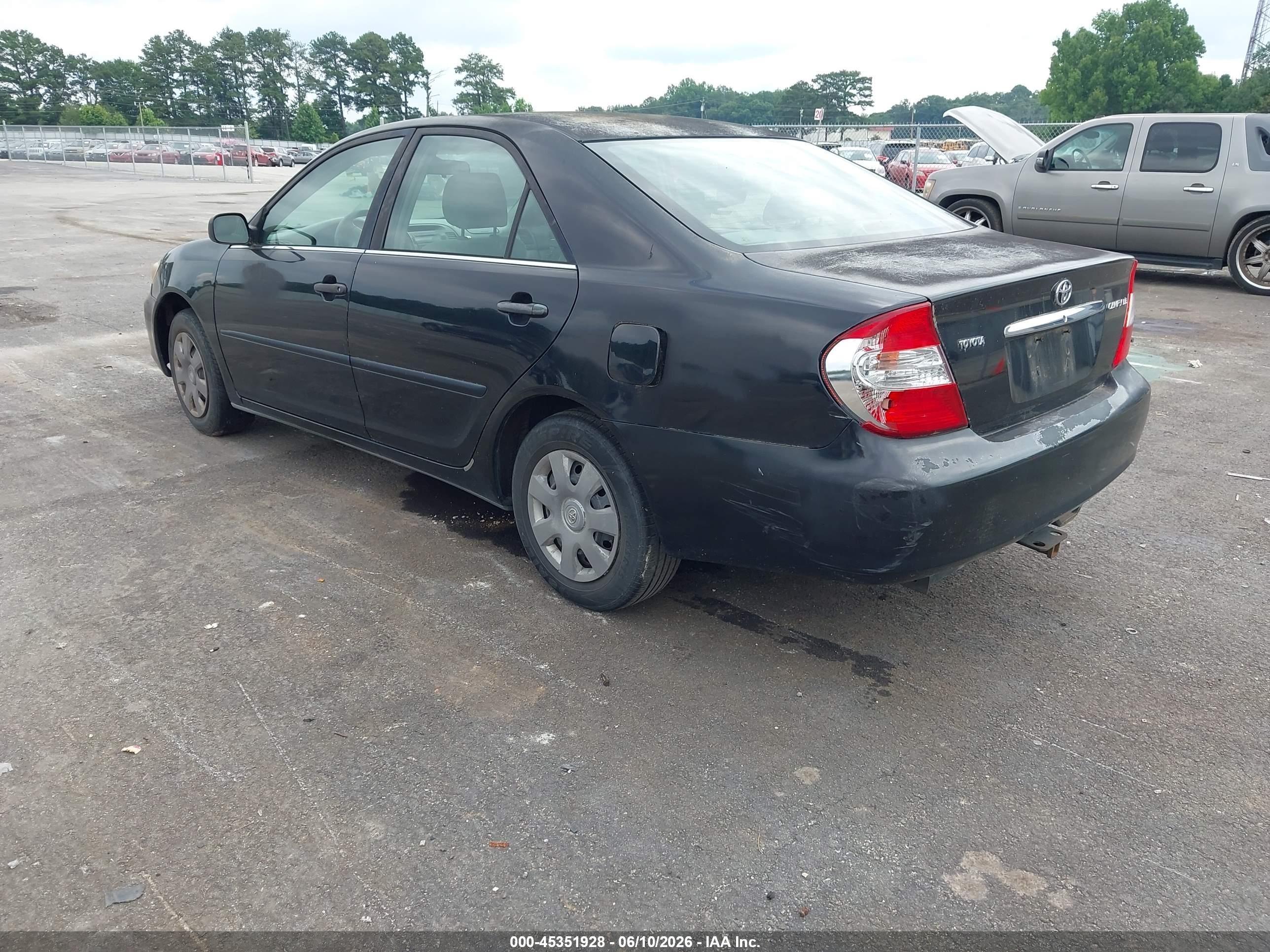 2002 Toyota Camry Le Black vin: 4T1BE32K52U079764