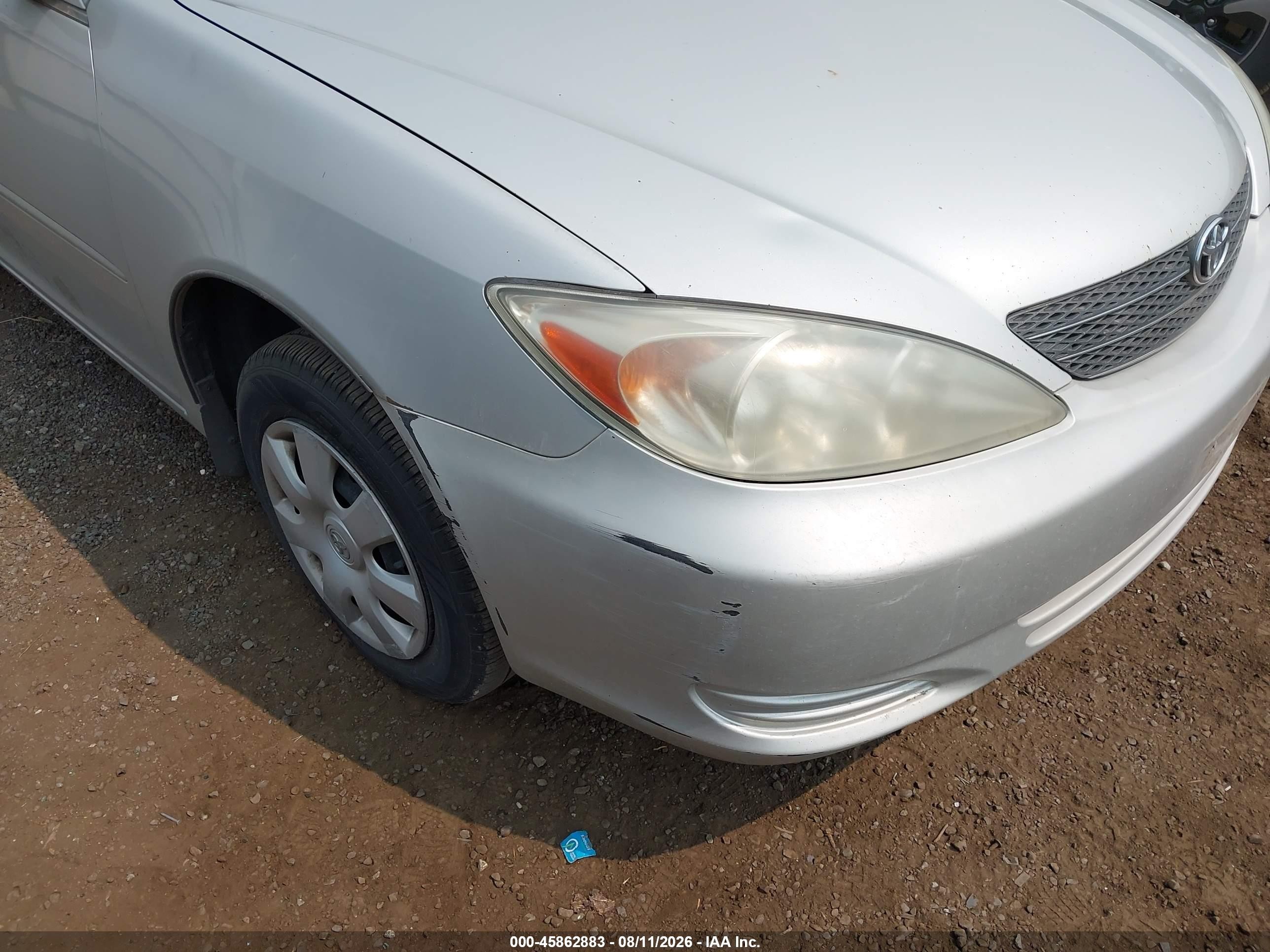 2002 Toyota Camry Le Silver vin: 4T1BE32K52U104338