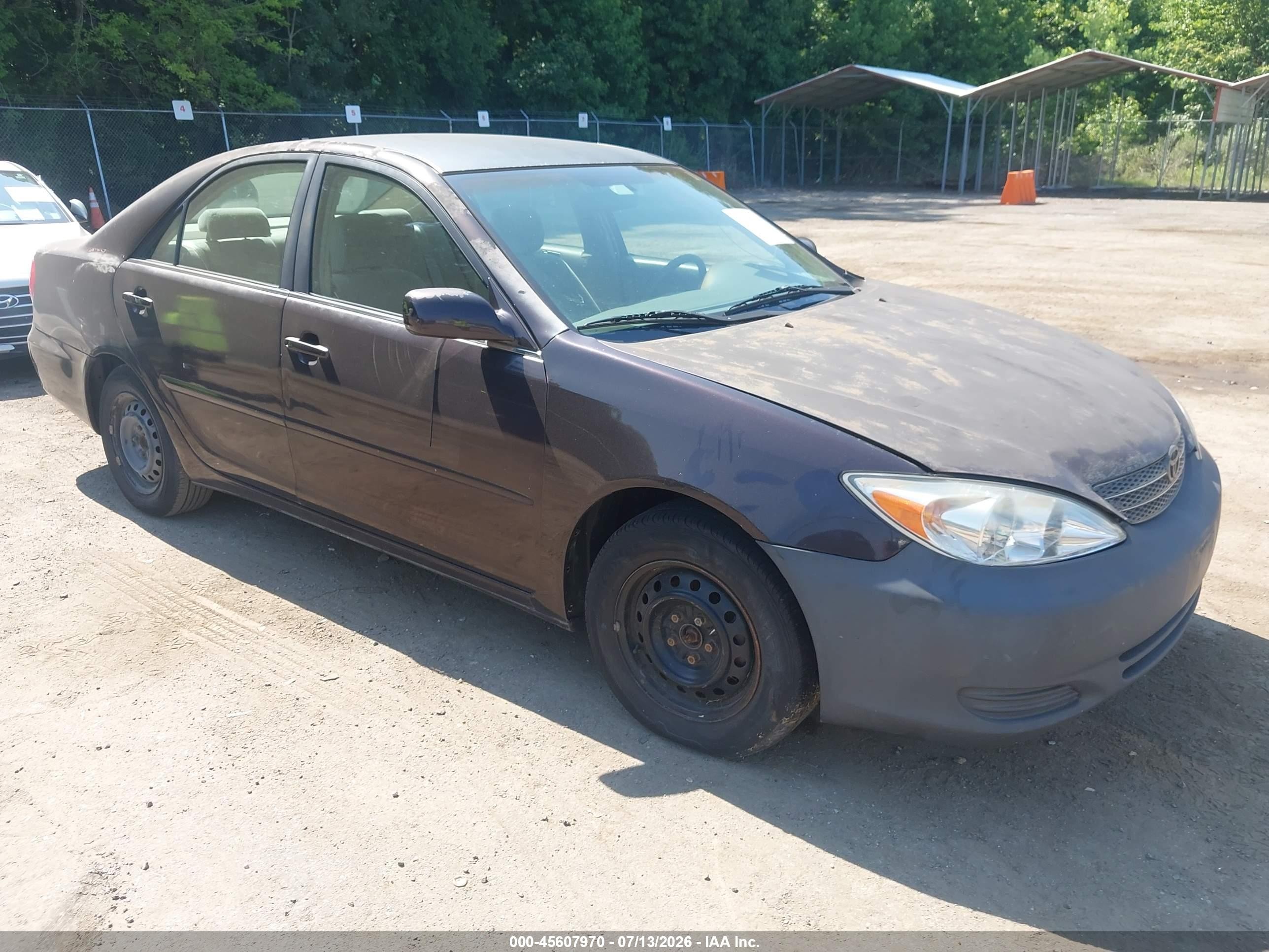 2002 Toyota Camry Le/xle/se Purple vin: 4T1BE32K52U534676