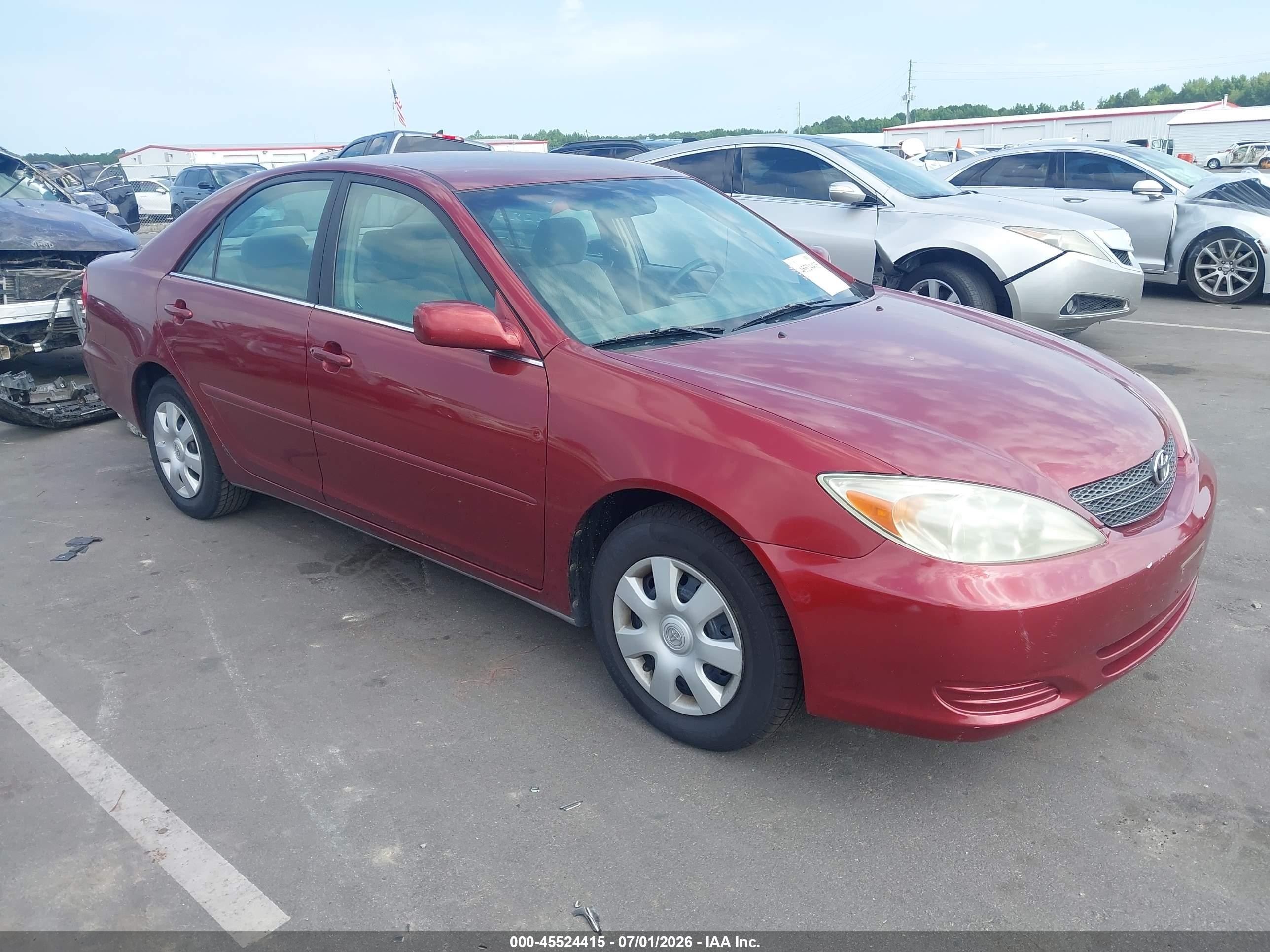 2004 Toyota Camry Le Бордовый vin: 4T1BE32K54U277358