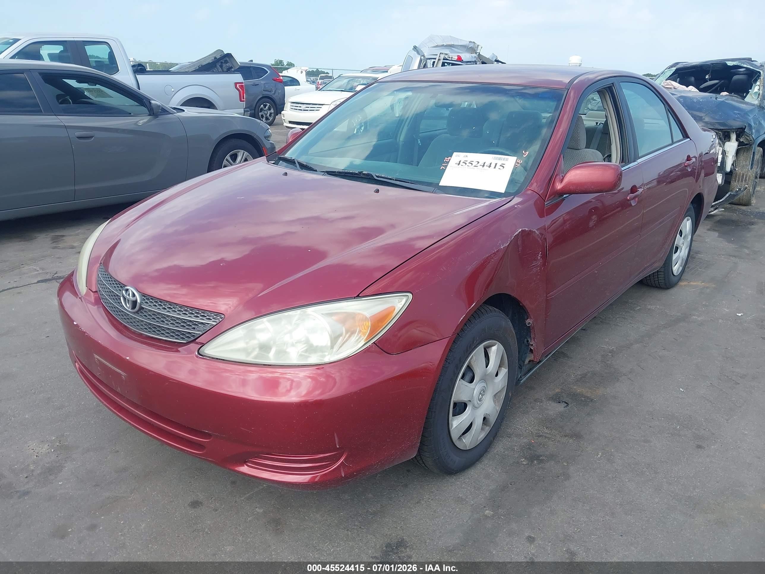 2004 Toyota Camry Le Бордовый vin: 4T1BE32K54U277358