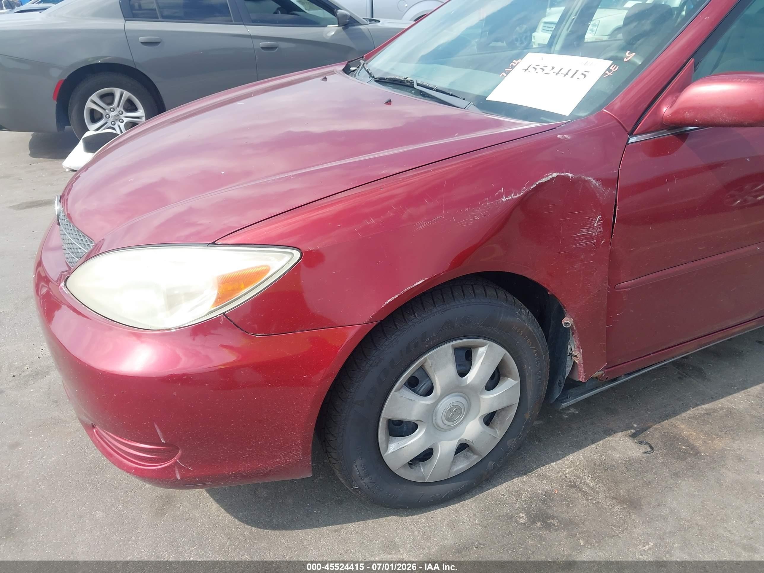 2004 Toyota Camry Le Бордовый vin: 4T1BE32K54U277358