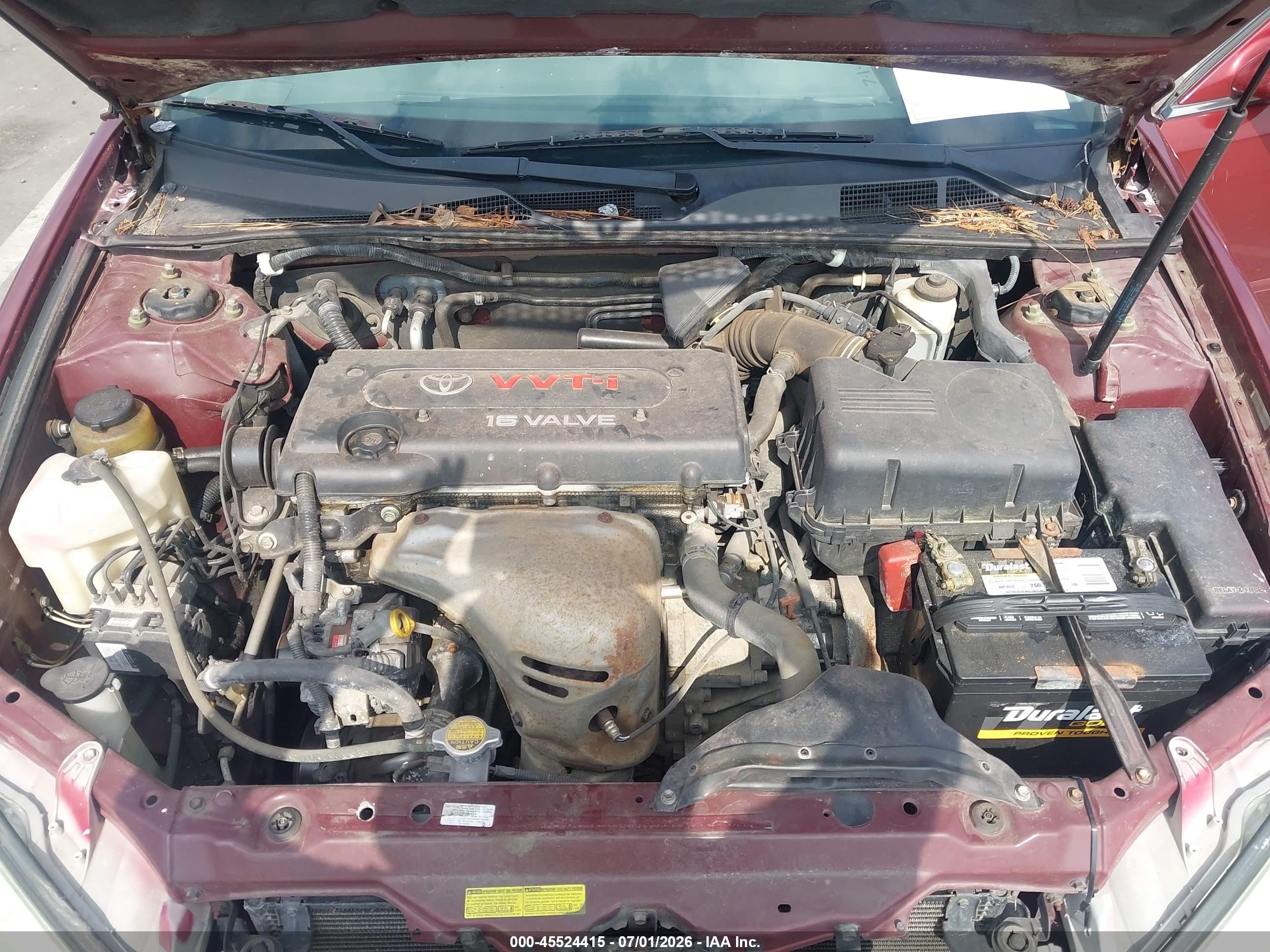 2004 Toyota Camry Le Бордовый vin: 4T1BE32K54U277358