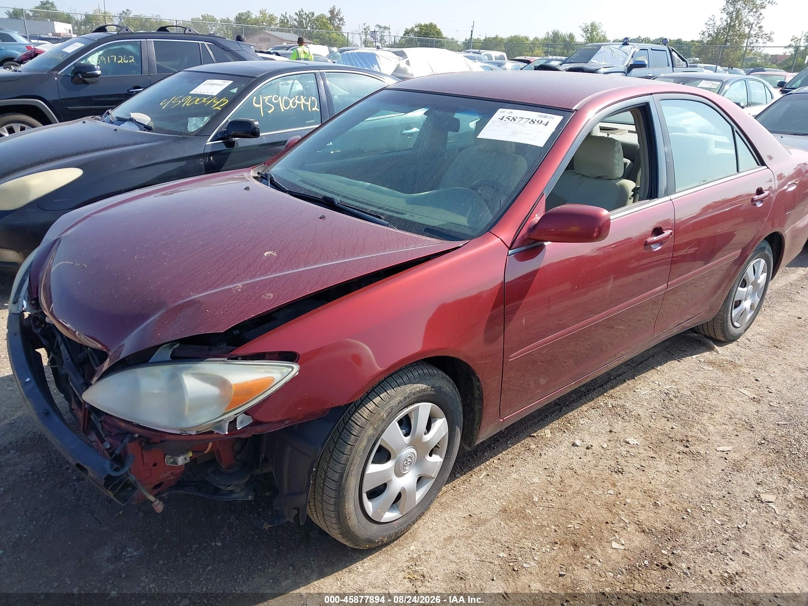 2004 Toyota Camry Le Burgundy vin: 4T1BE32K54U354553