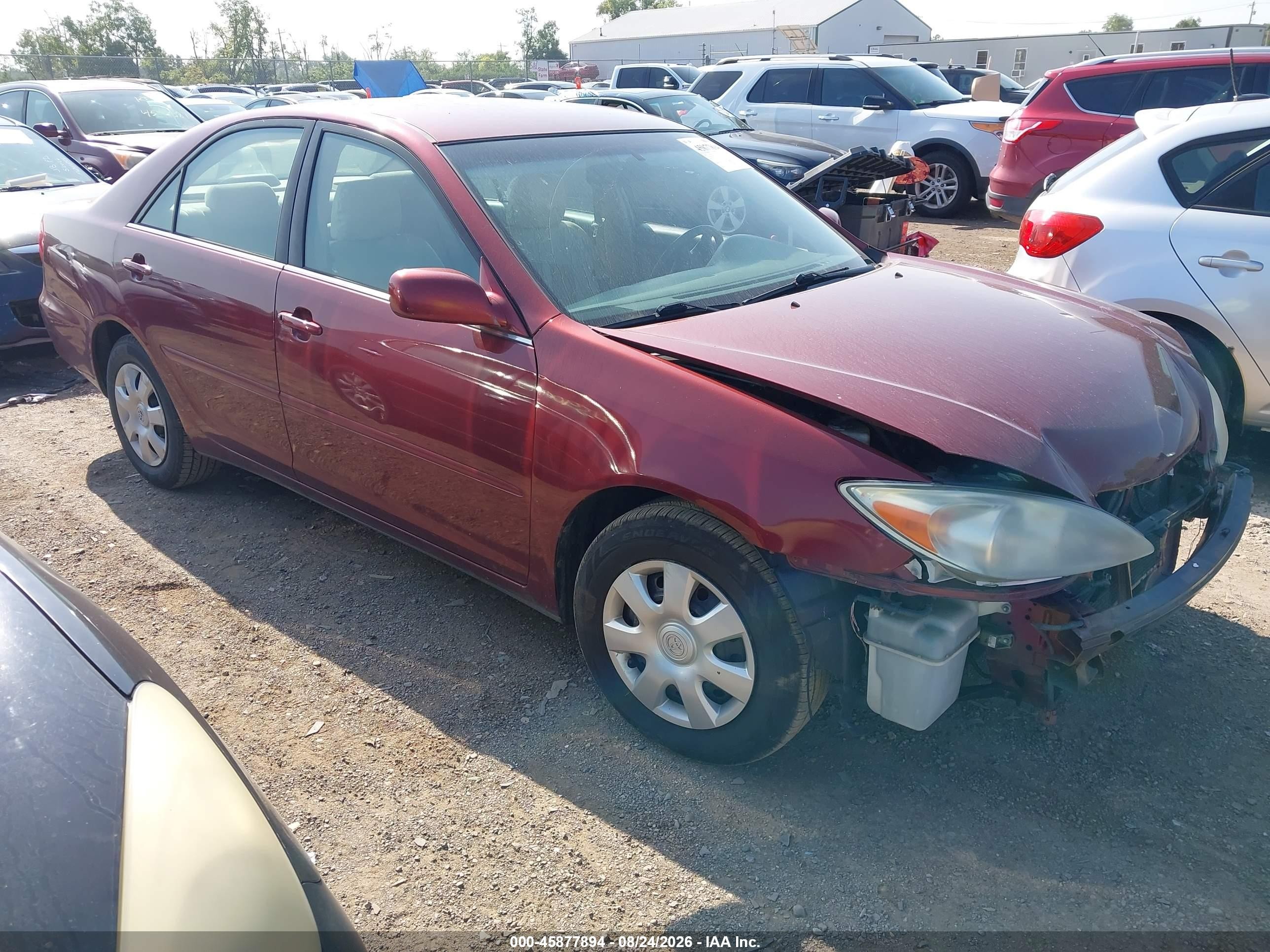 2004 Toyota Camry Le Burgundy vin: 4T1BE32K54U354553