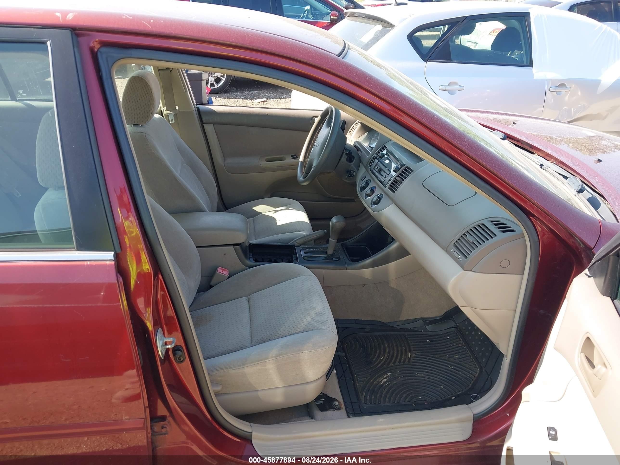 2004 Toyota Camry Le Burgundy vin: 4T1BE32K54U354553