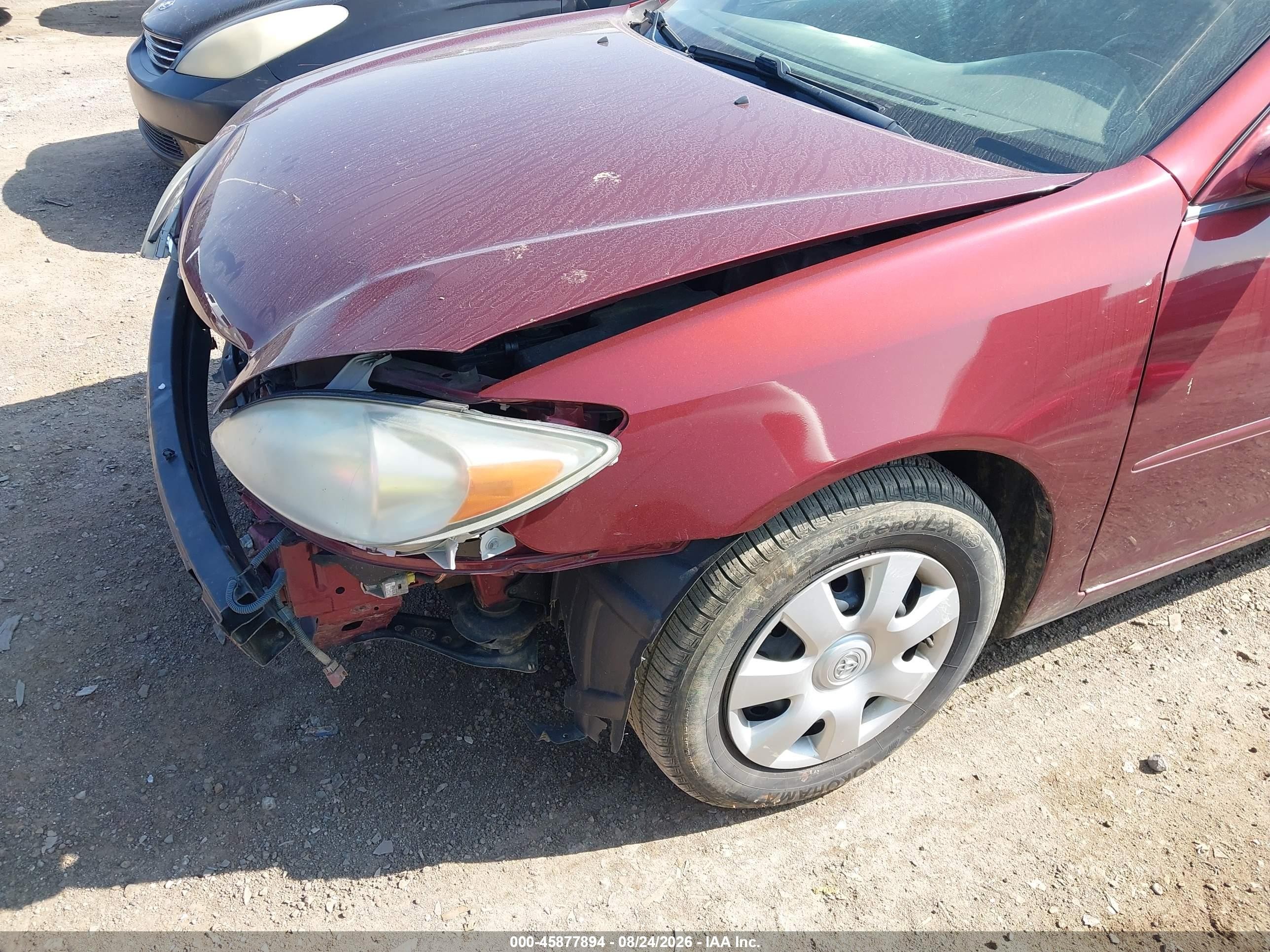 2004 Toyota Camry Le Burgundy vin: 4T1BE32K54U354553