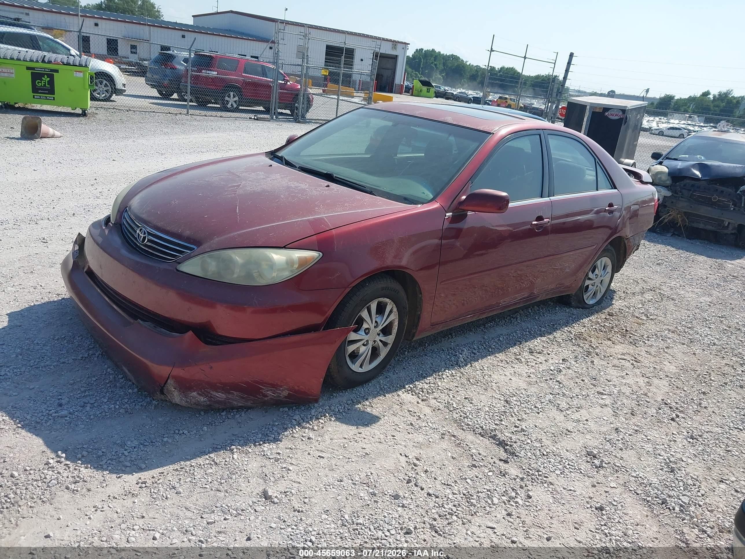 2006 Toyota Camry Le Maroon vin: 4T1BE32K56U127172