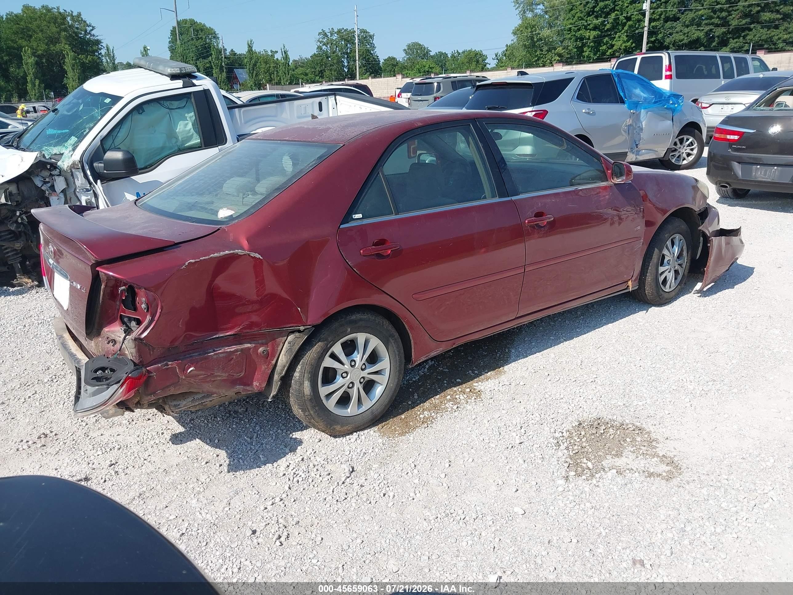 2006 Toyota Camry Le Maroon vin: 4T1BE32K56U127172