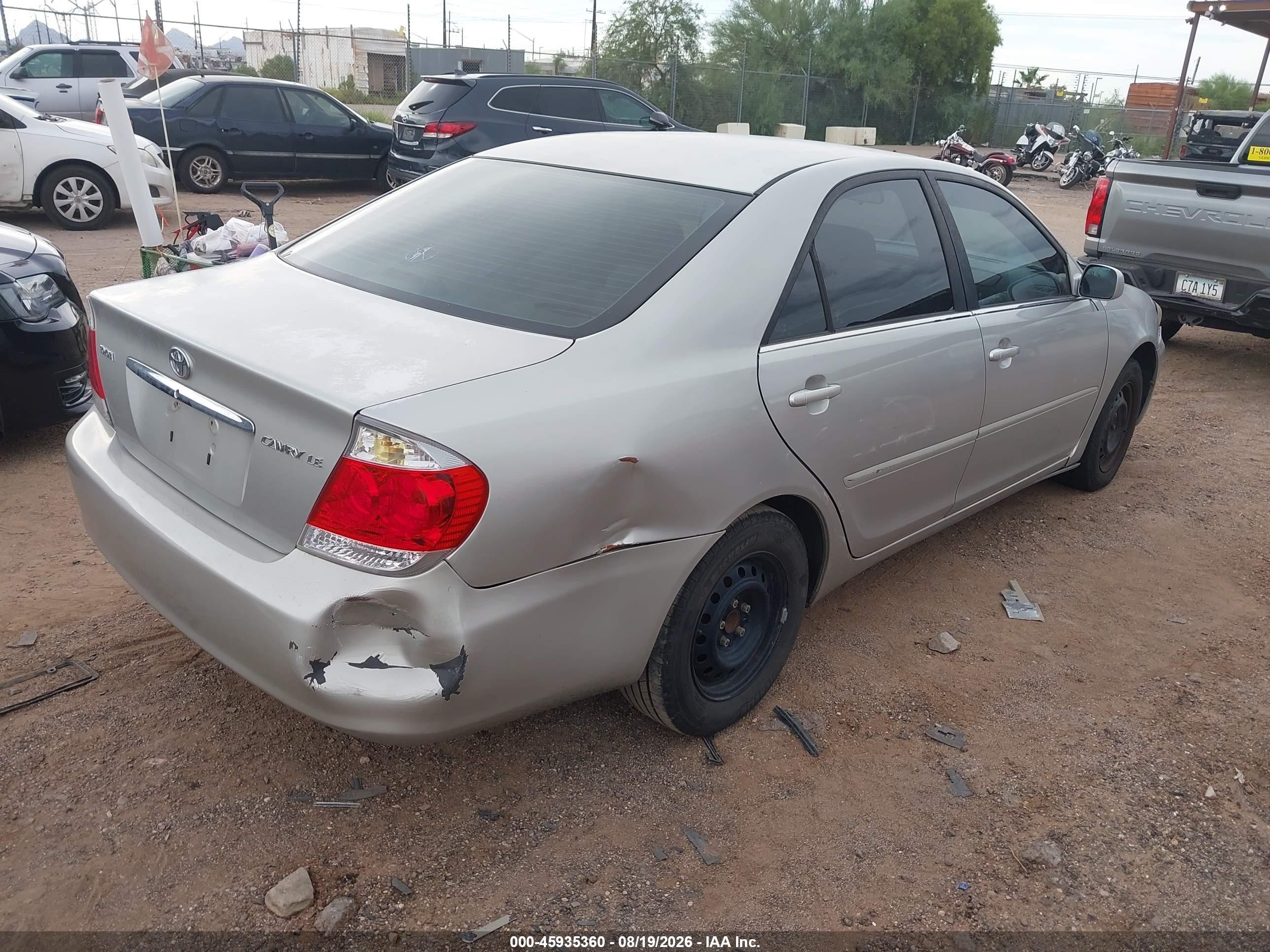 2006 Toyota Camry Le Silver vin: 4T1BE32K56U153948