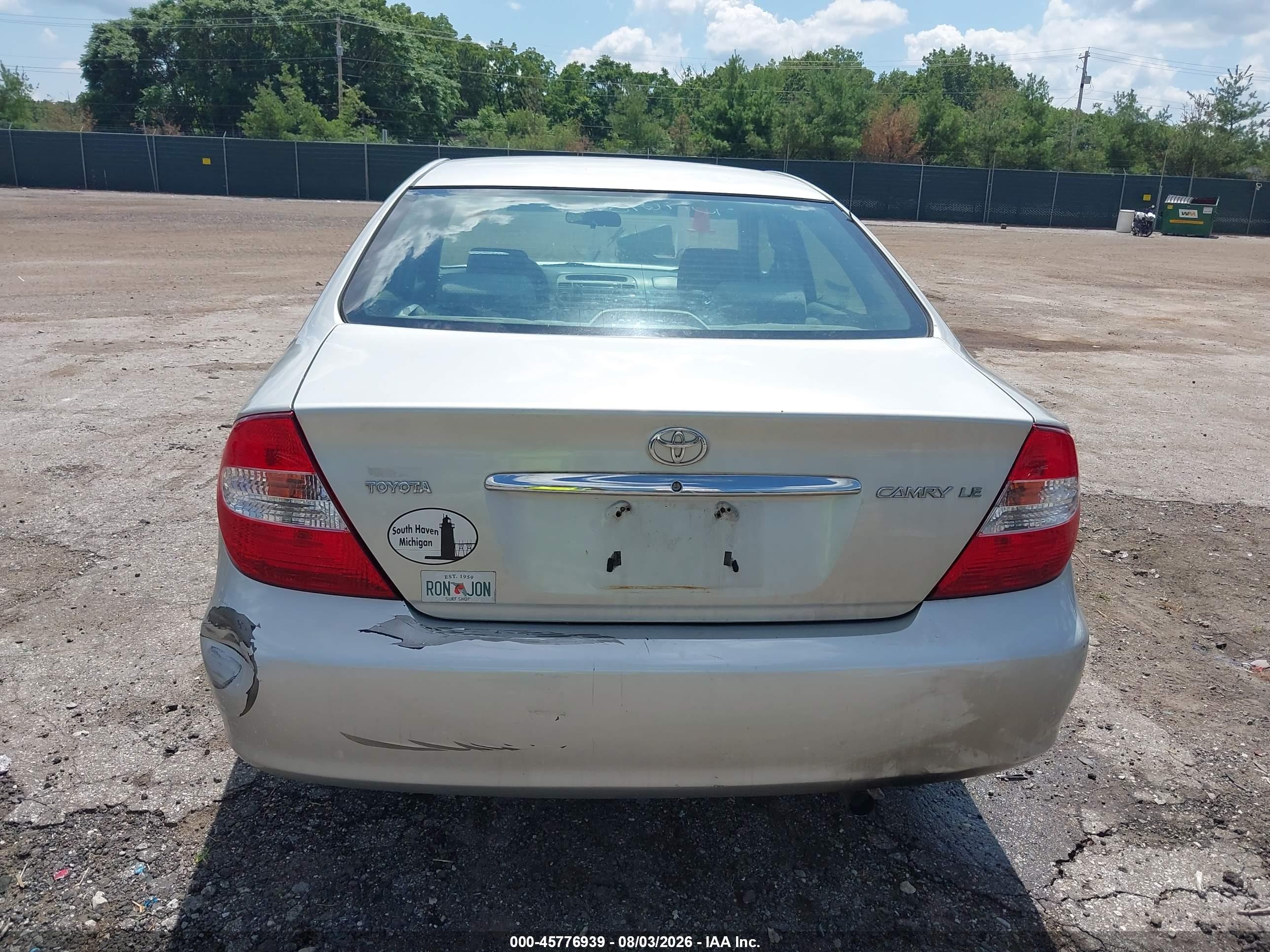 2002 Toyota Camry Le Silver vin: 4T1BE32K62U071673