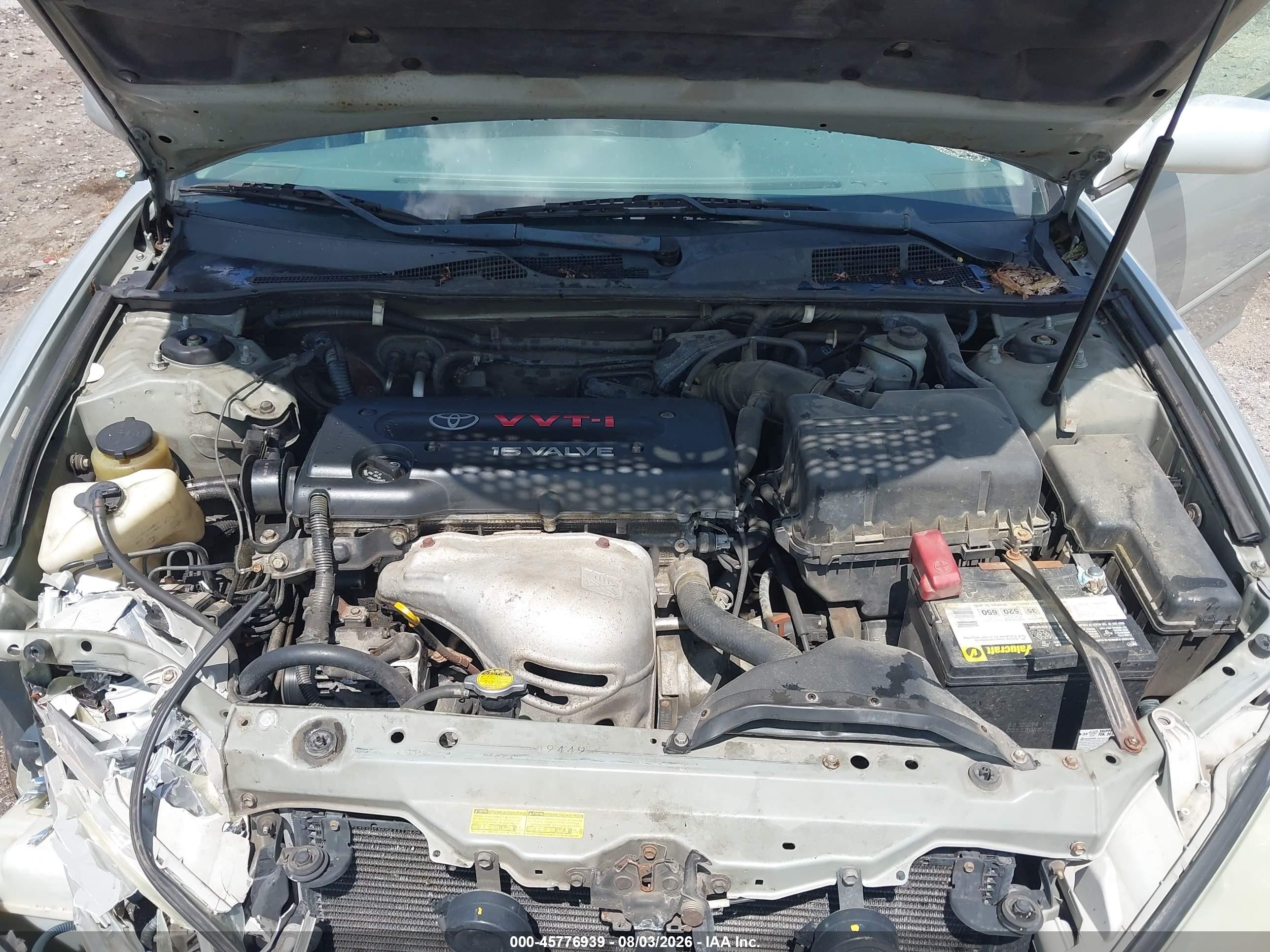 2002 Toyota Camry Le Silver vin: 4T1BE32K62U071673