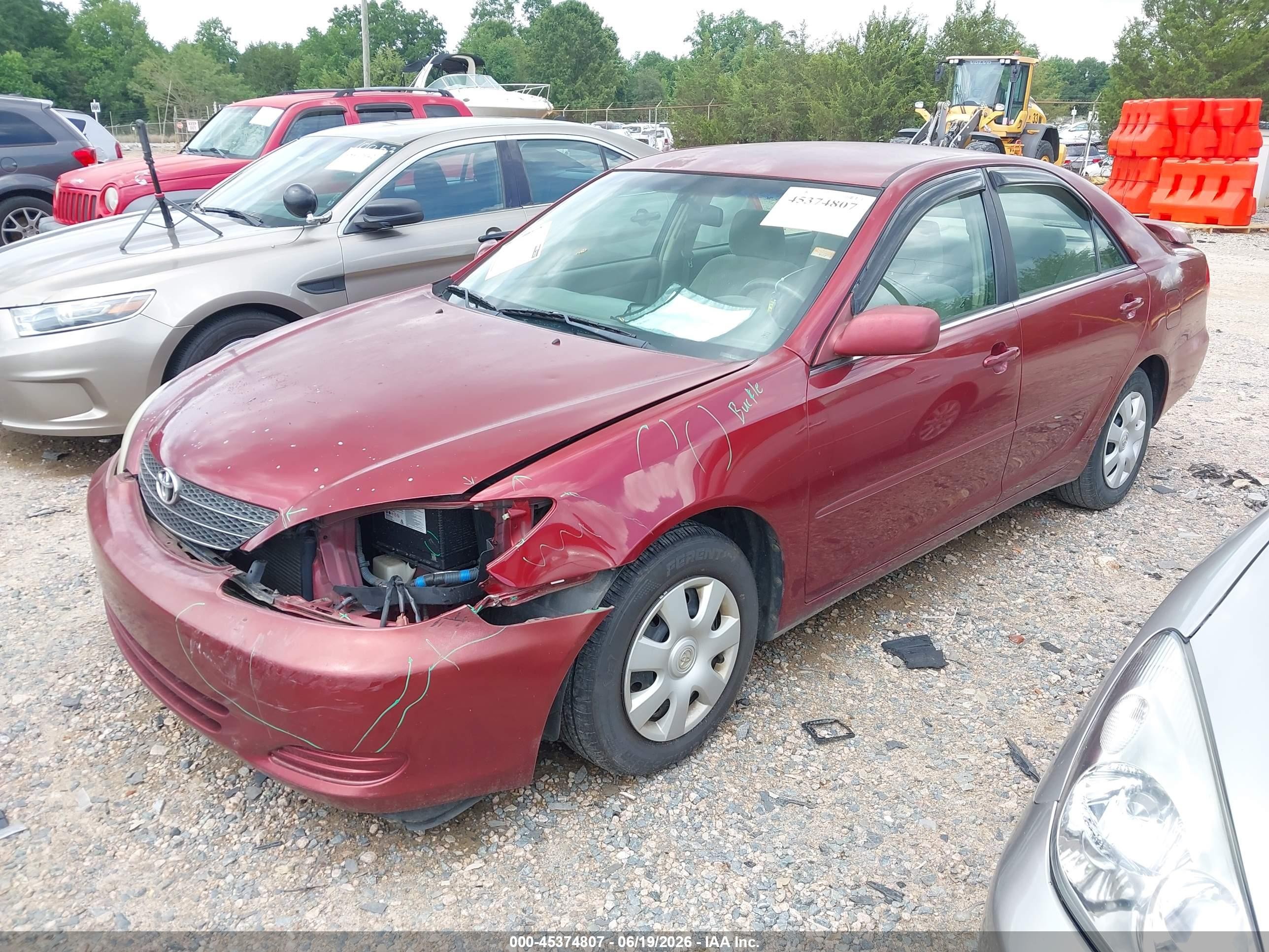 2003 Toyota Camry Le Красный vin: 4T1BE32K63U191040