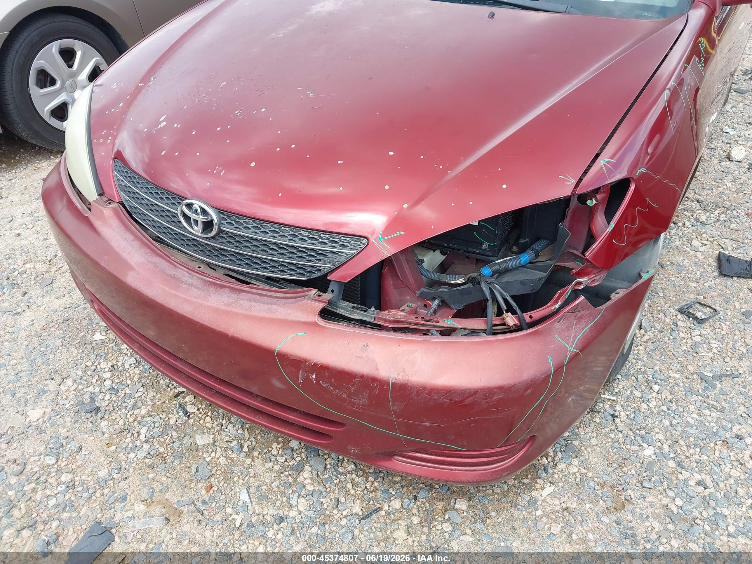 2003 Toyota Camry Le Красный vin: 4T1BE32K63U191040