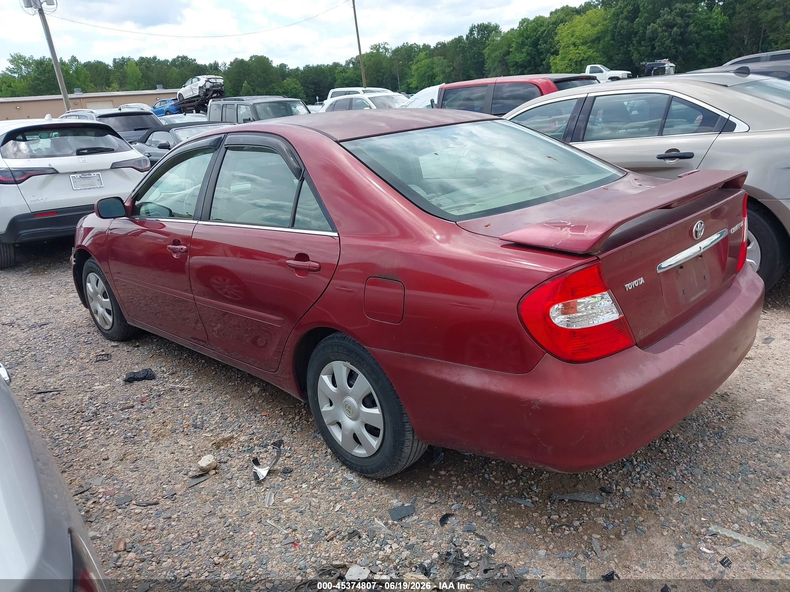 2003 Toyota Camry Le Красный vin: 4T1BE32K63U191040