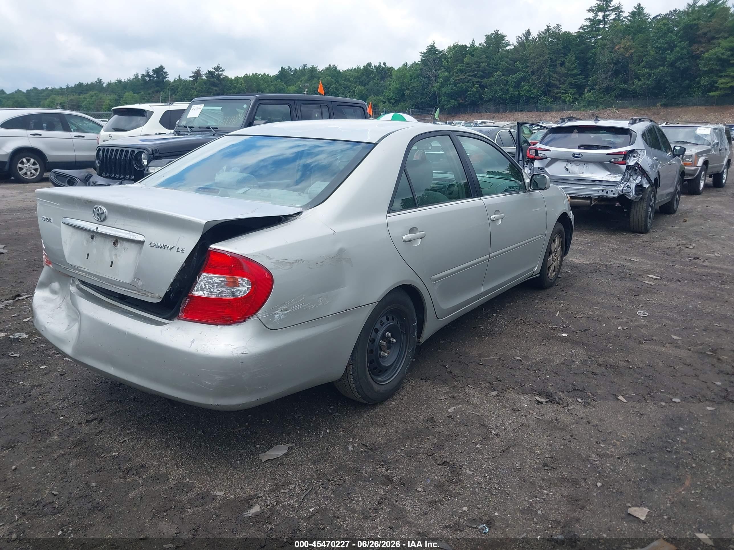 2003 Toyota Camry Le Silver vin: 4T1BE32K63U200710