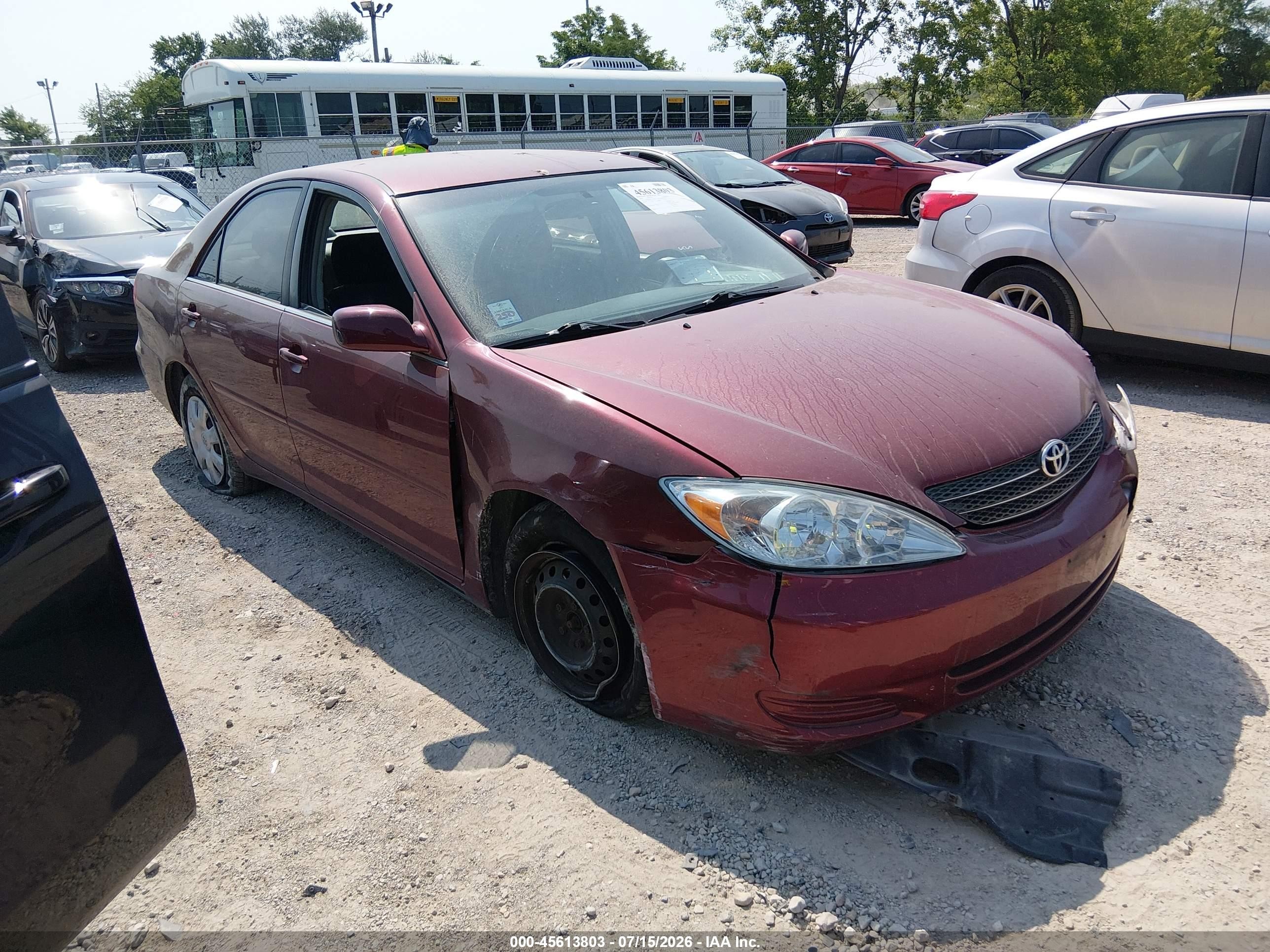 2003 Toyota Camry Le Maroon vin: 4T1BE32K63U243556