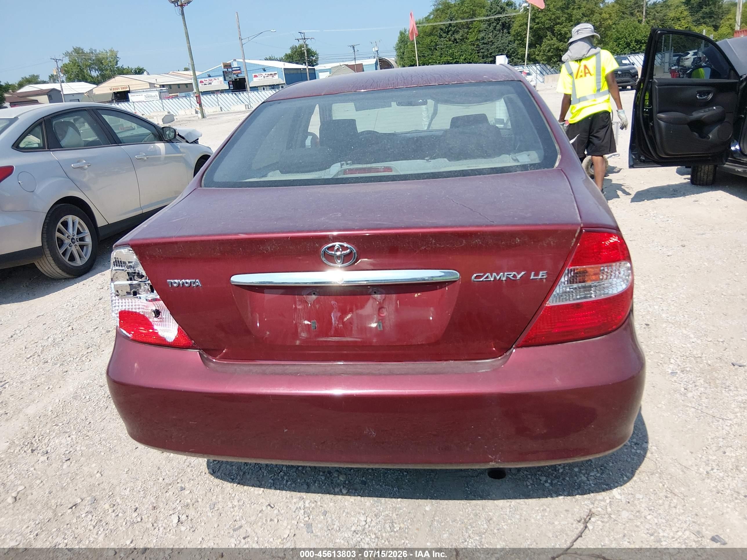 2003 Toyota Camry Le Maroon vin: 4T1BE32K63U243556