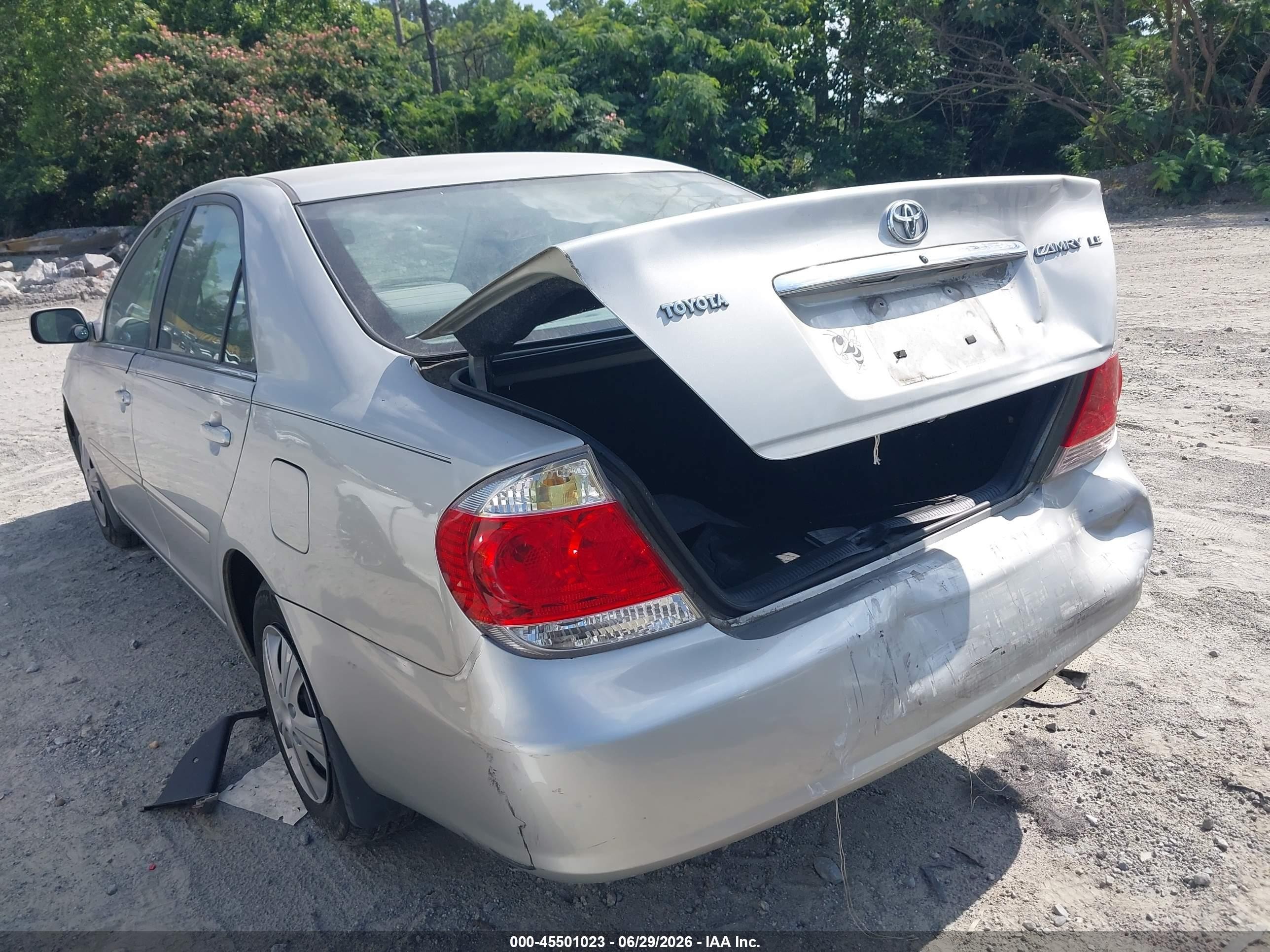 2006 Toyota Camry Le Silver vin: 4T1BE32K66U119372