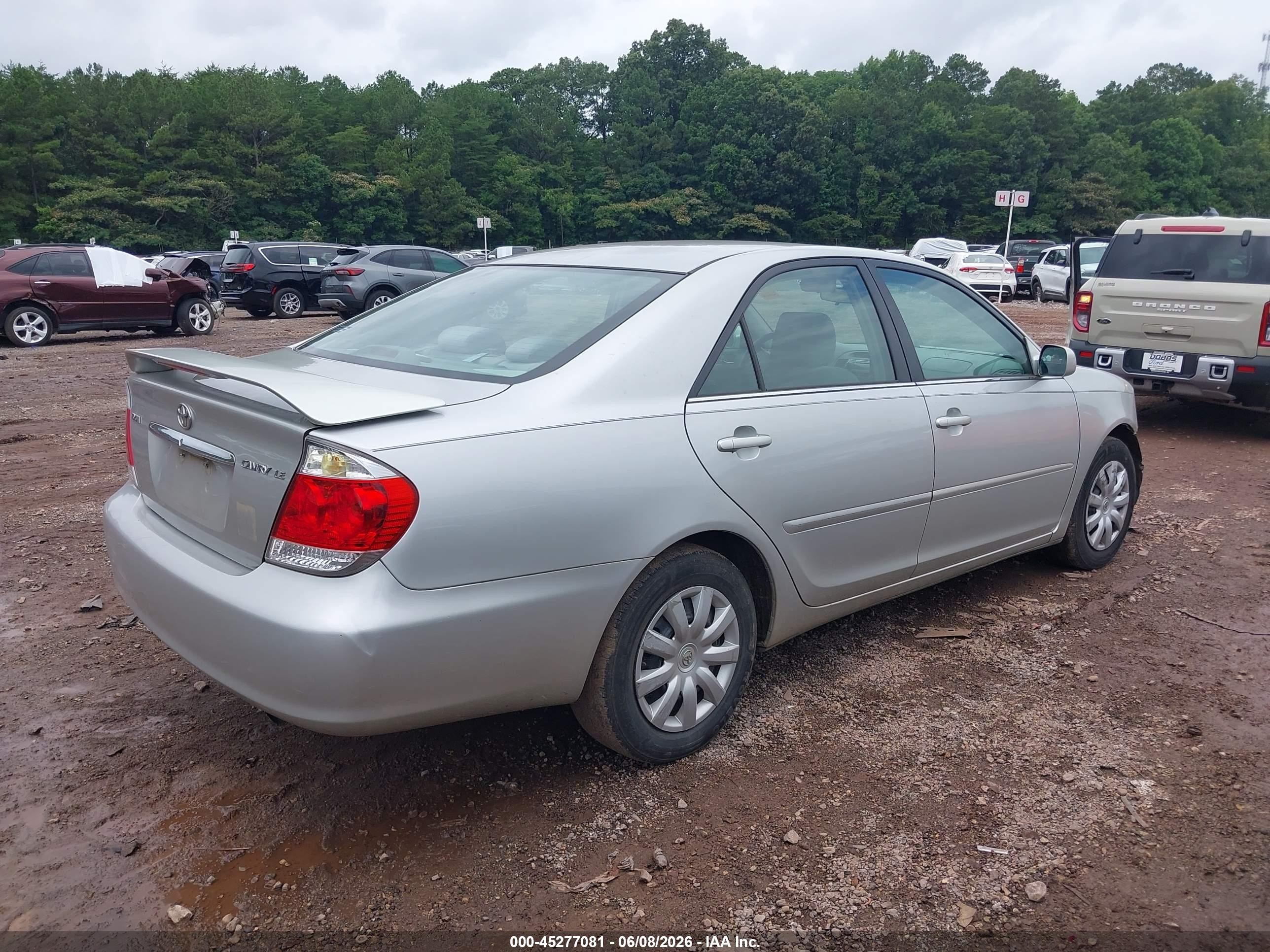 2006 Toyota Camry Le Silver vin: 4T1BE32K66U125933