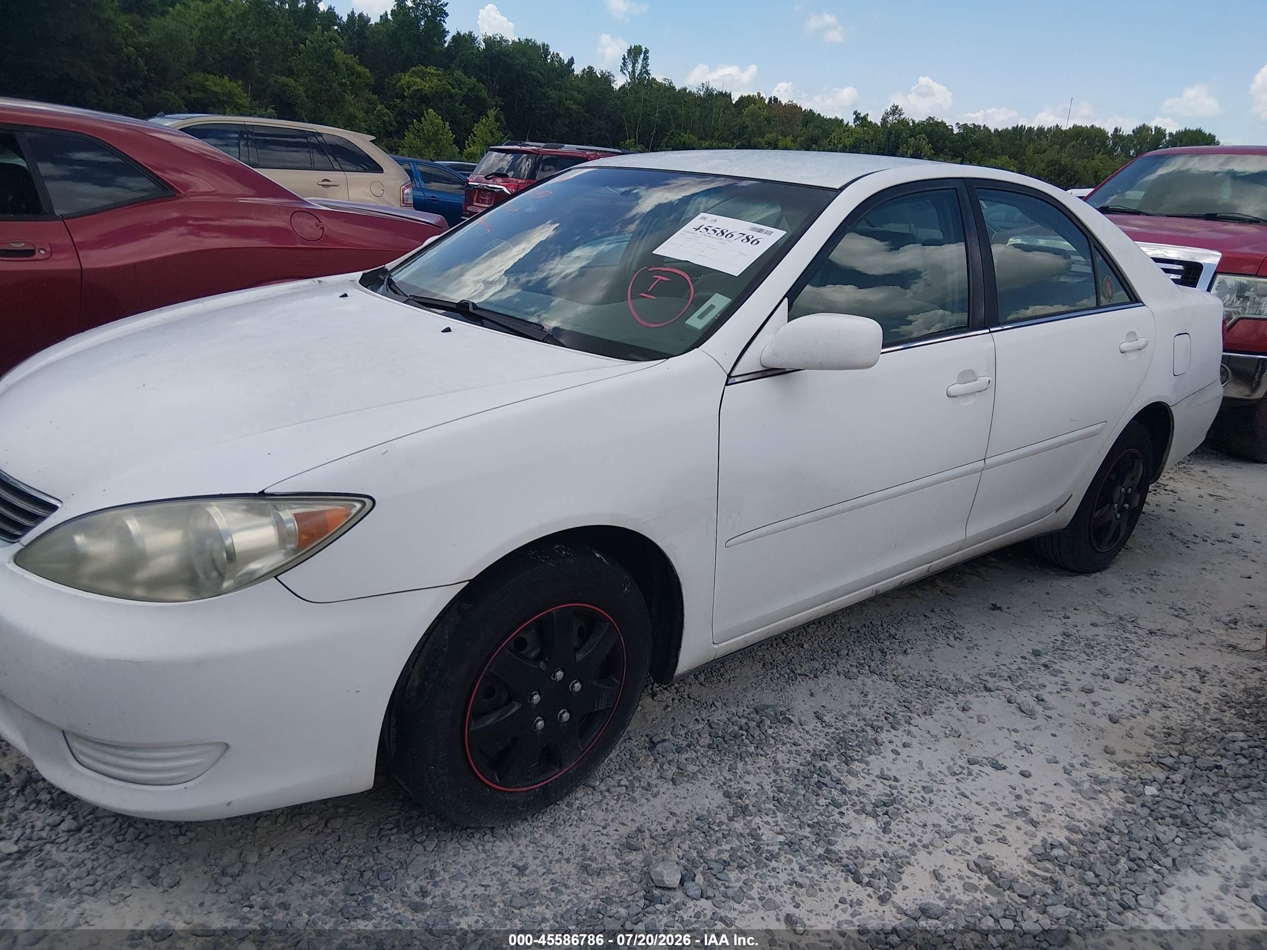 2006 Toyota Camry Le White vin: 4T1BE32K66U721835