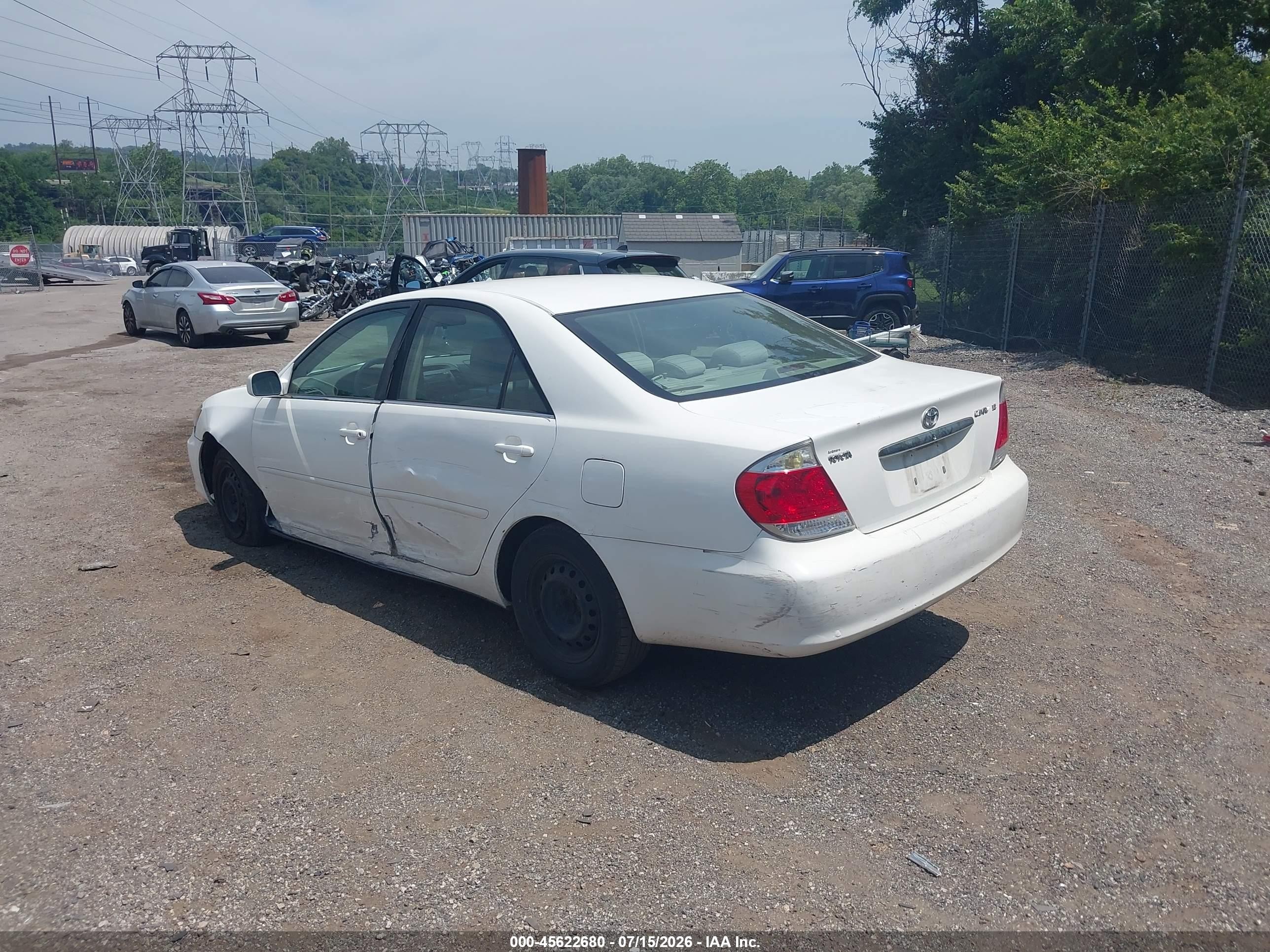 2006 Toyota Camry Le Белый vin: 4T1BE32K66U736562