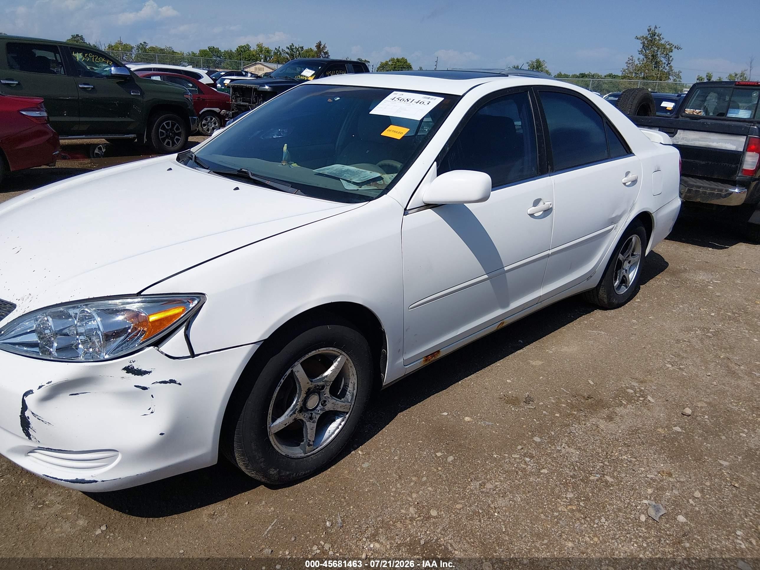 2003 Toyota Camry Le/xle/se White vin: 4T1BE32K73U213238