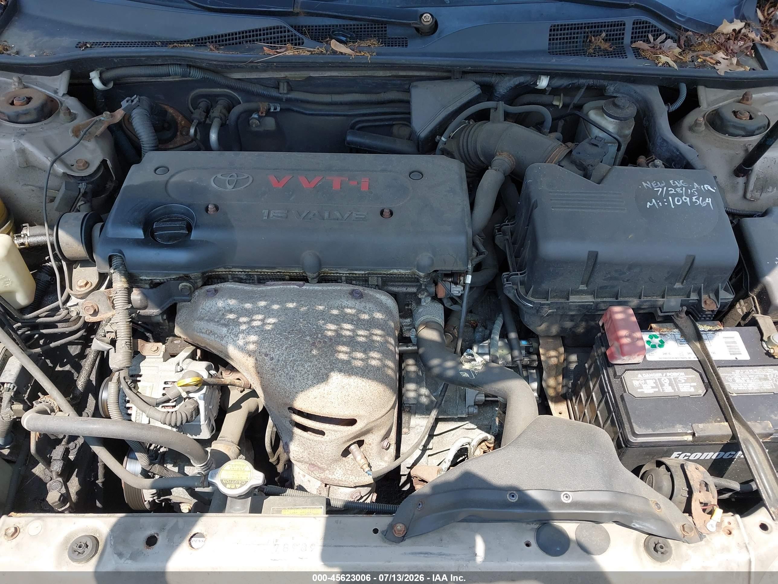 2003 Toyota Camry Le Silver vin: 4T1BE32K73U724304