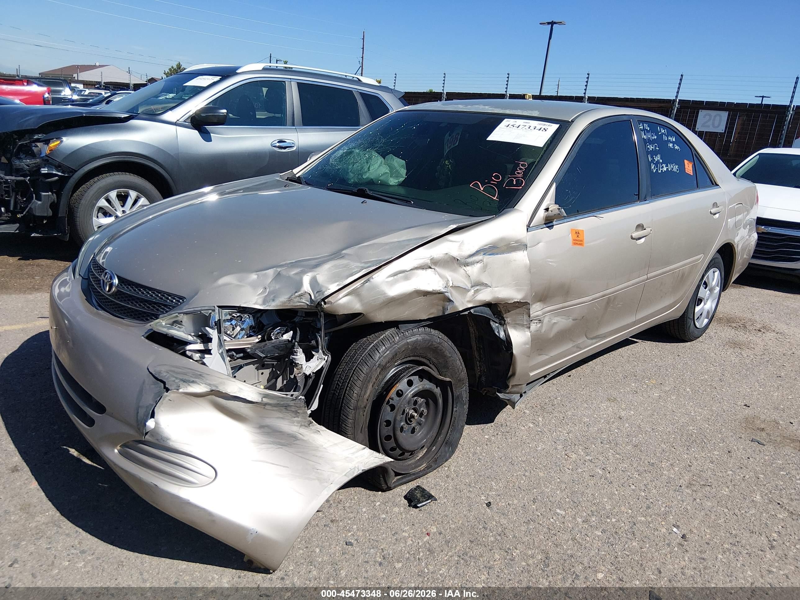 2003 Toyota Camry Le Champagne vin: 4T1BE32K73U743046
