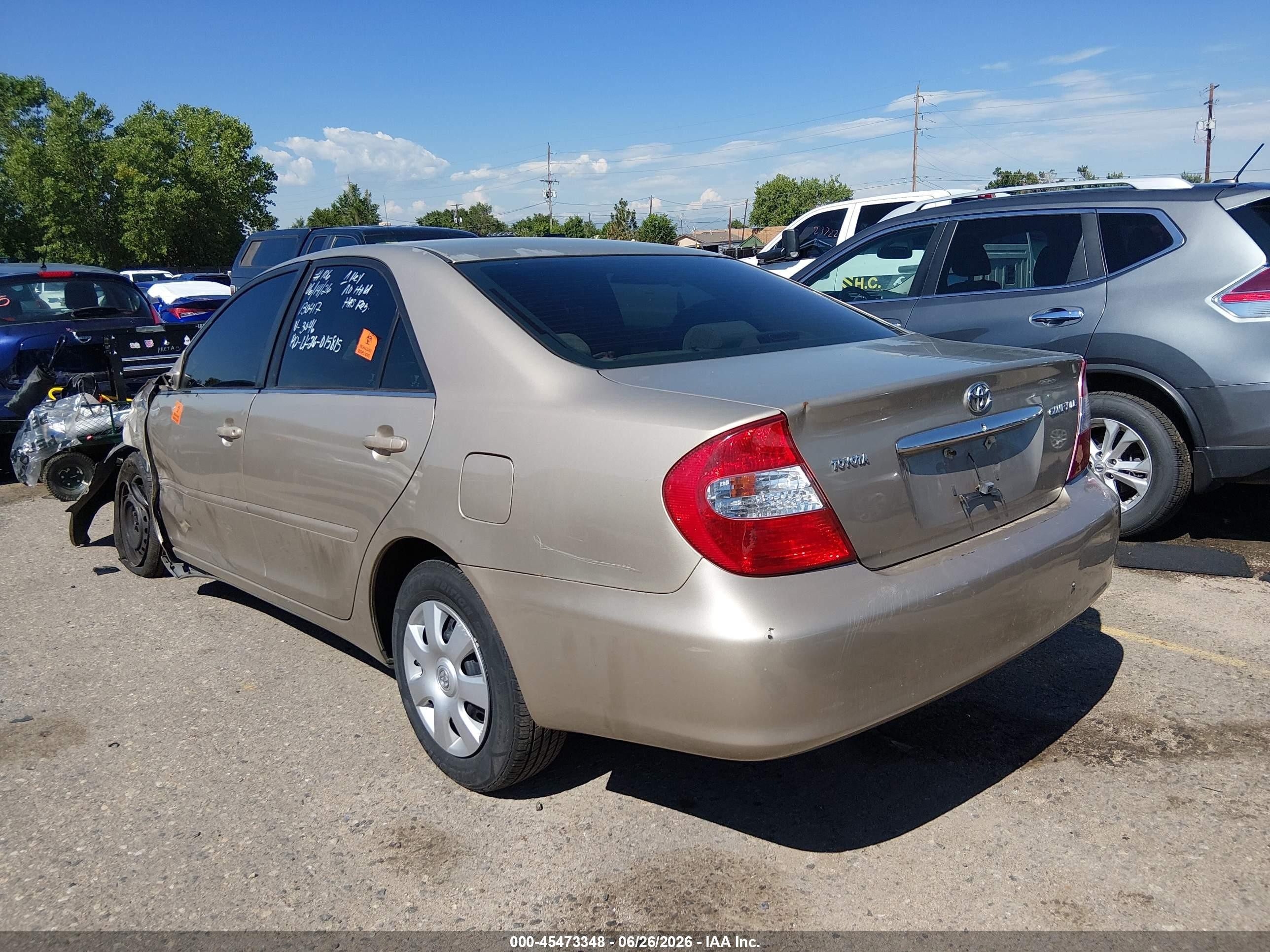2003 Toyota Camry Le Champagne vin: 4T1BE32K73U743046