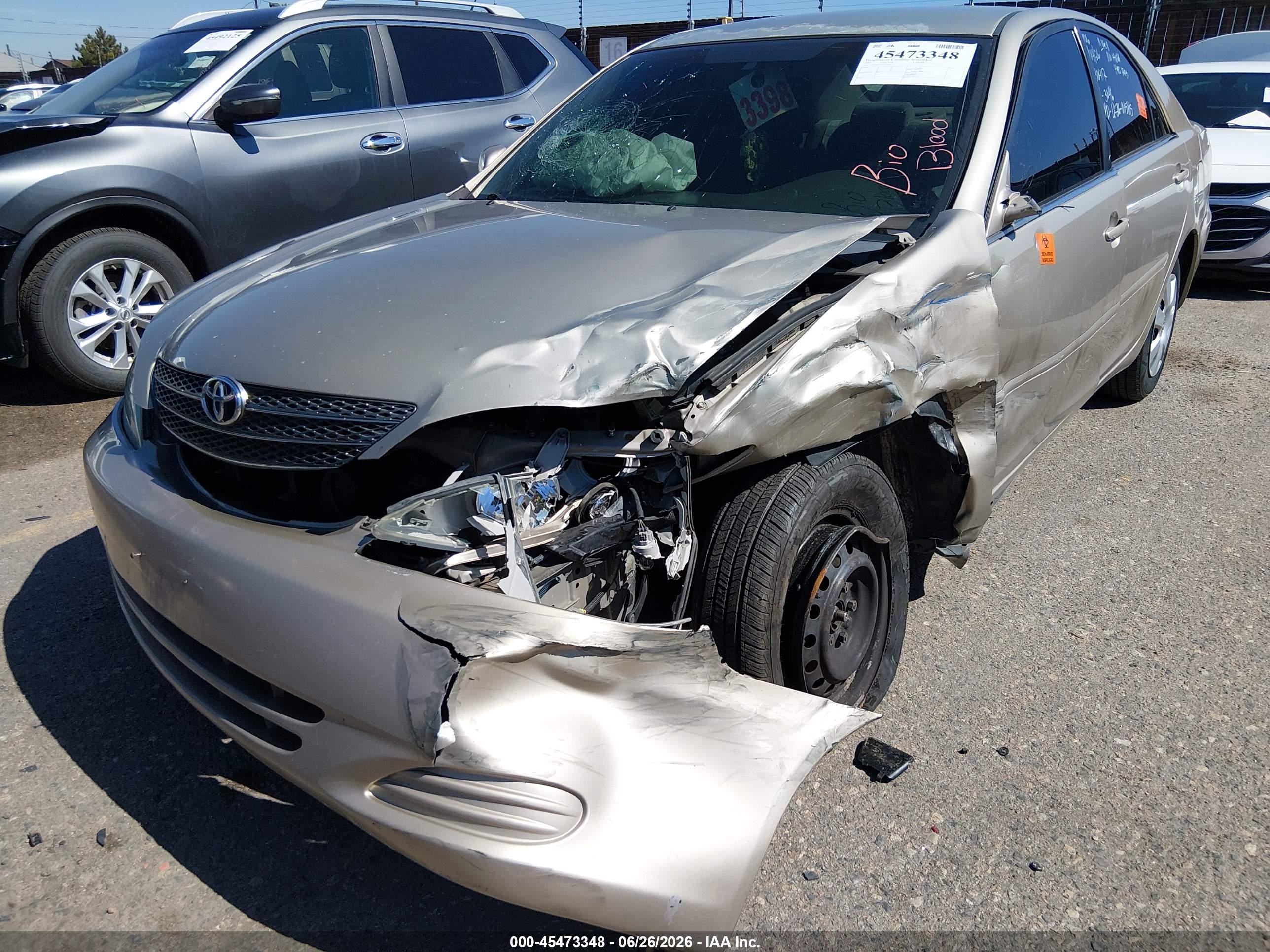 2003 Toyota Camry Le Champagne vin: 4T1BE32K73U743046