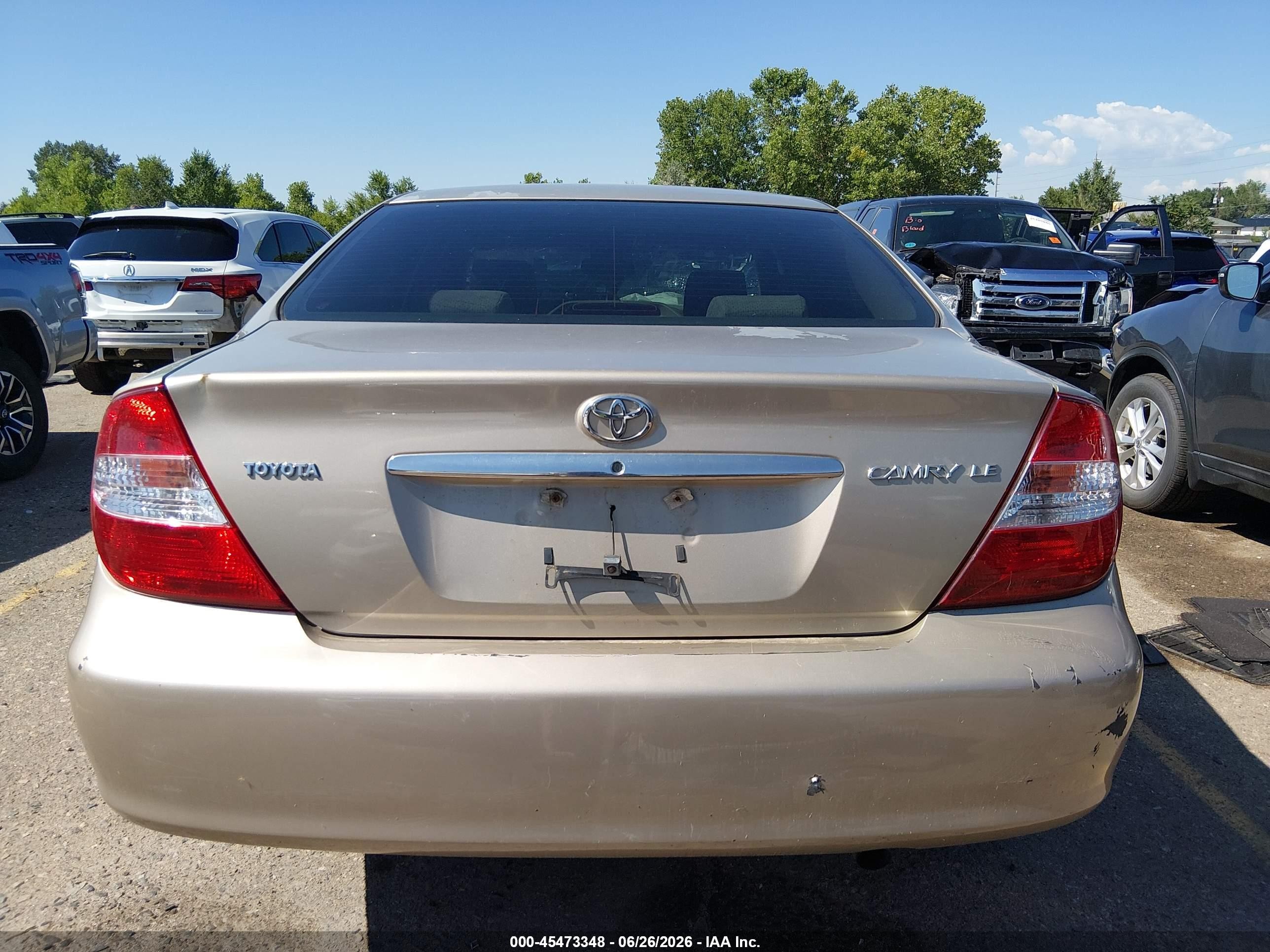 2003 Toyota Camry Le Champagne vin: 4T1BE32K73U743046