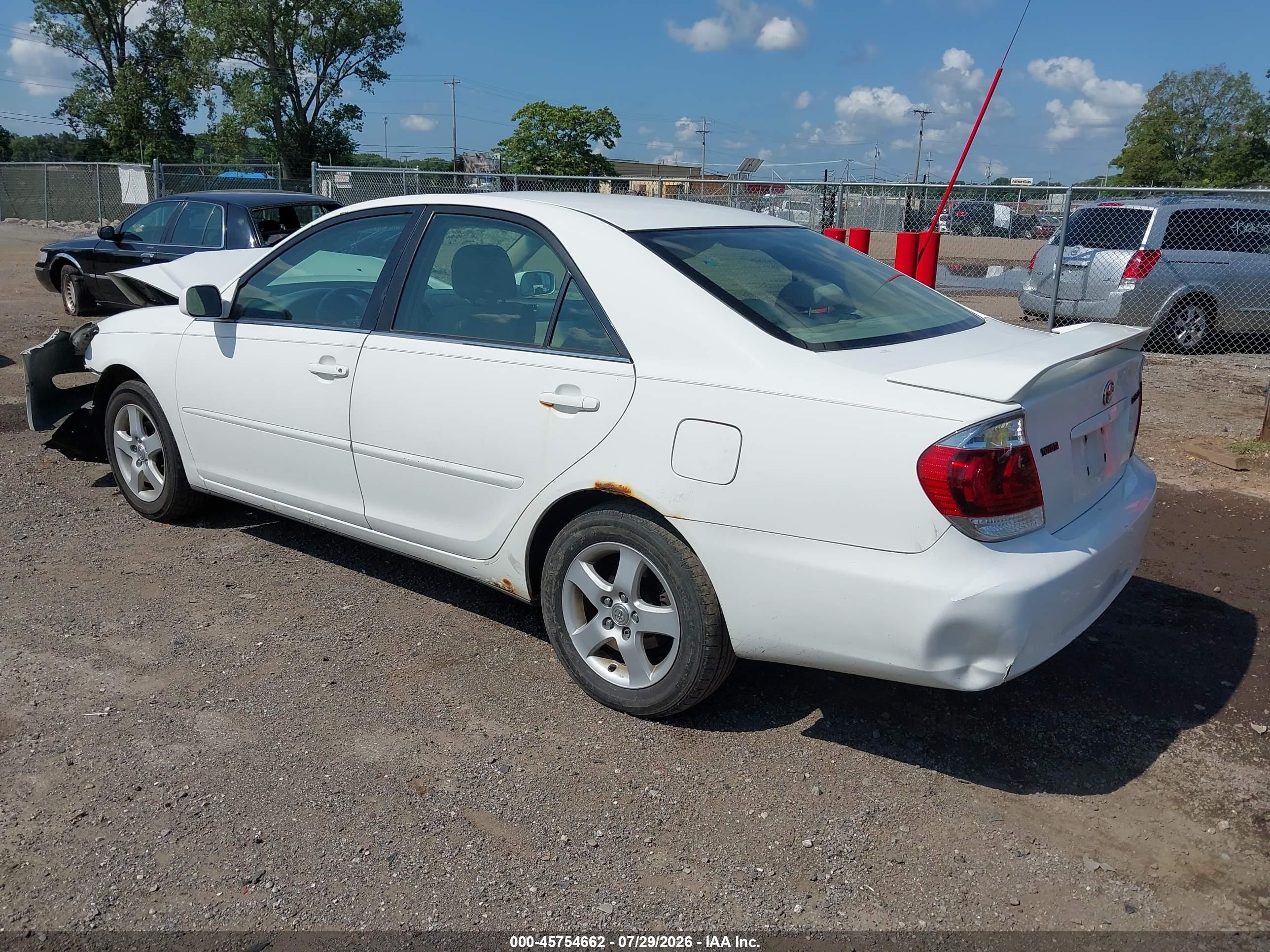 2005 Toyota Camry Se White vin: 4T1BE32K75U435314