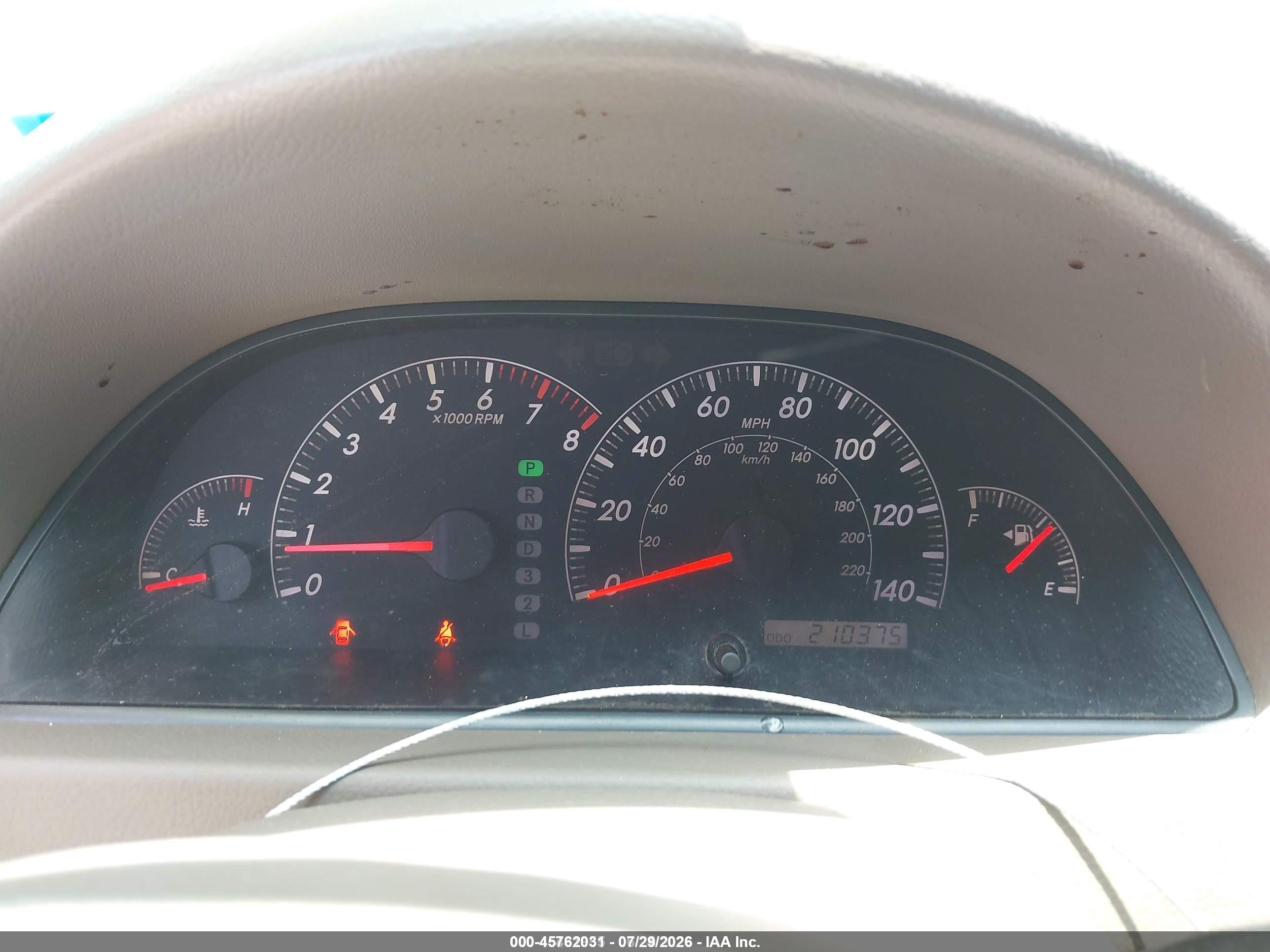 2005 Toyota Camry Xle Tan vin: 4T1BE32K75U972667