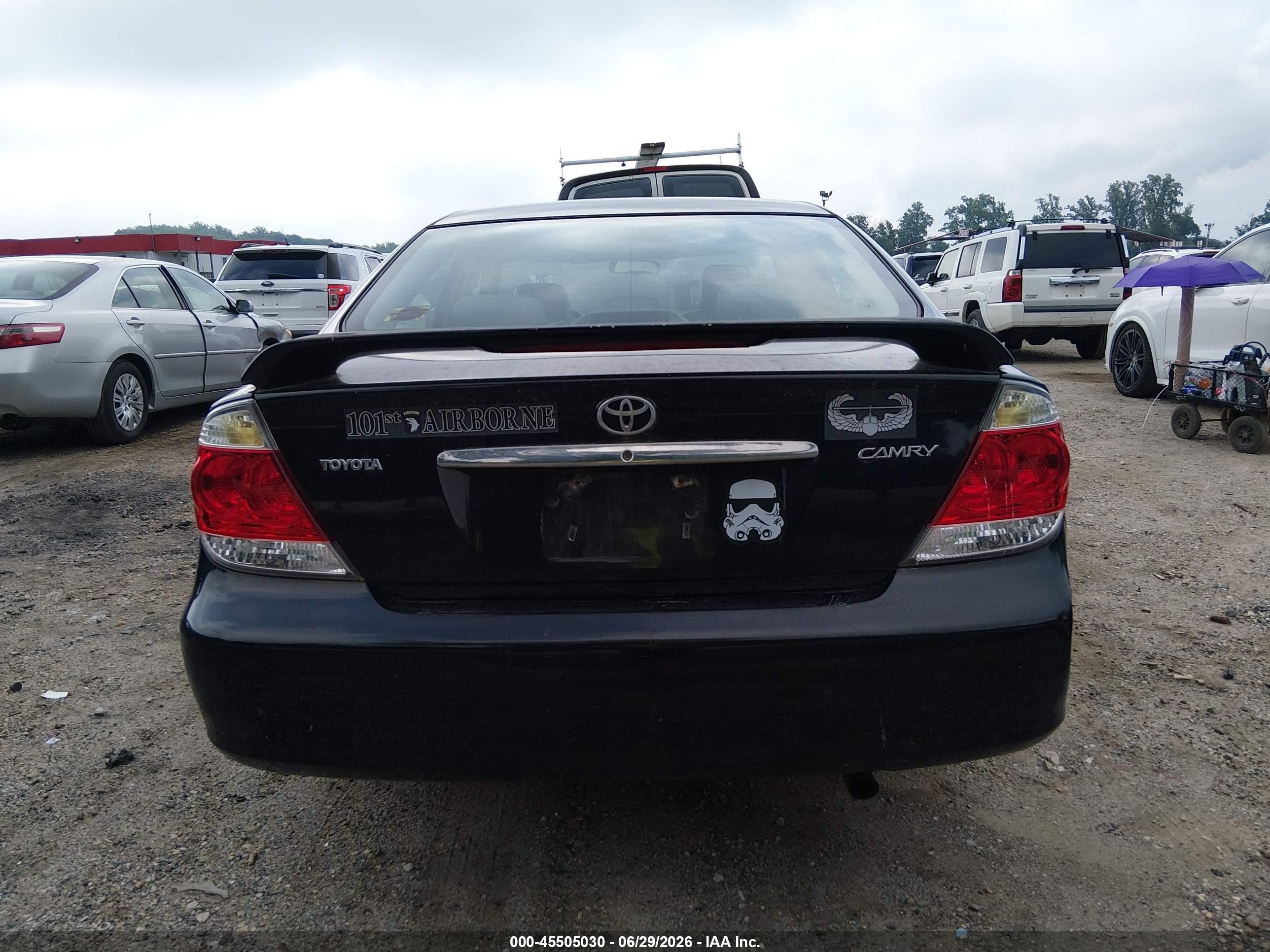 2006 Toyota Camry Std Black vin: 4T1BE32K76U107988