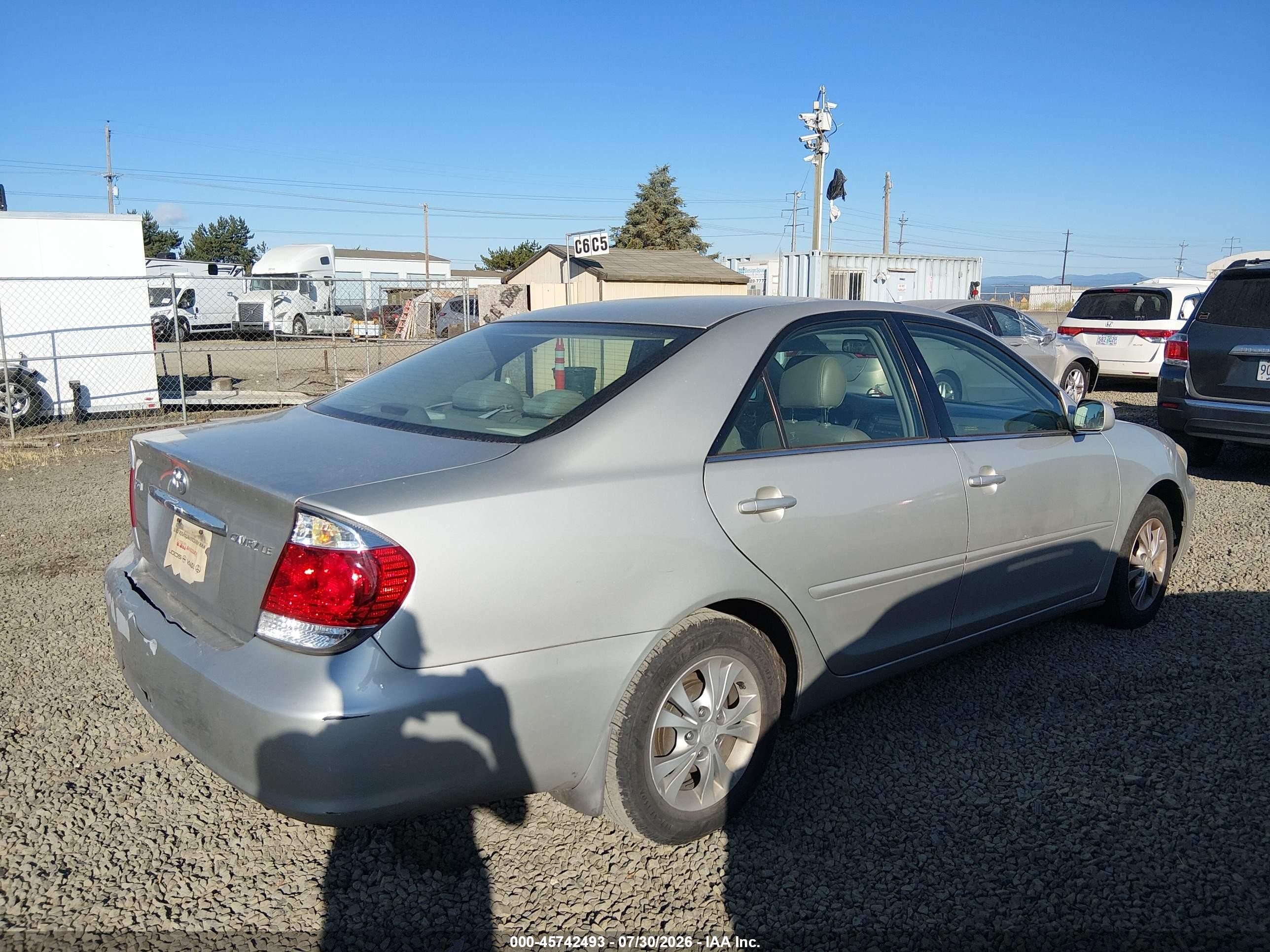 2006 Toyota Camry Le Silver vin: 4T1BE32K76U146208