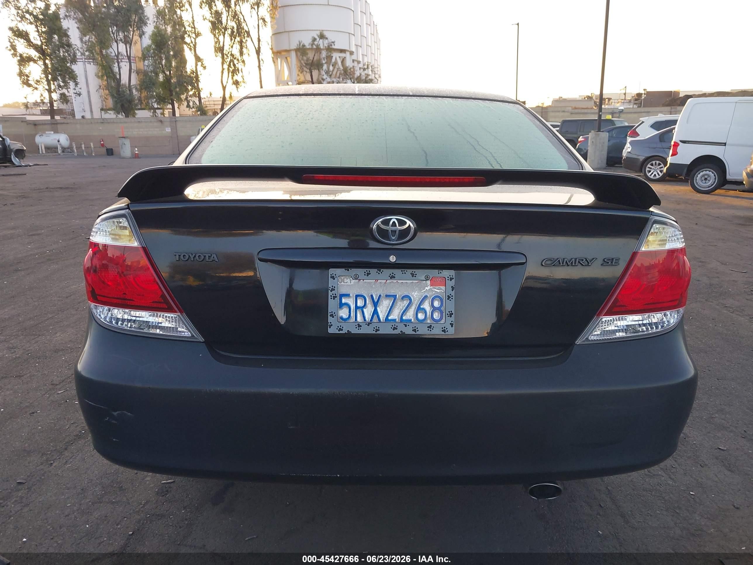 2006 Toyota Camry Se Black vin: 4T1BE32K76U680146